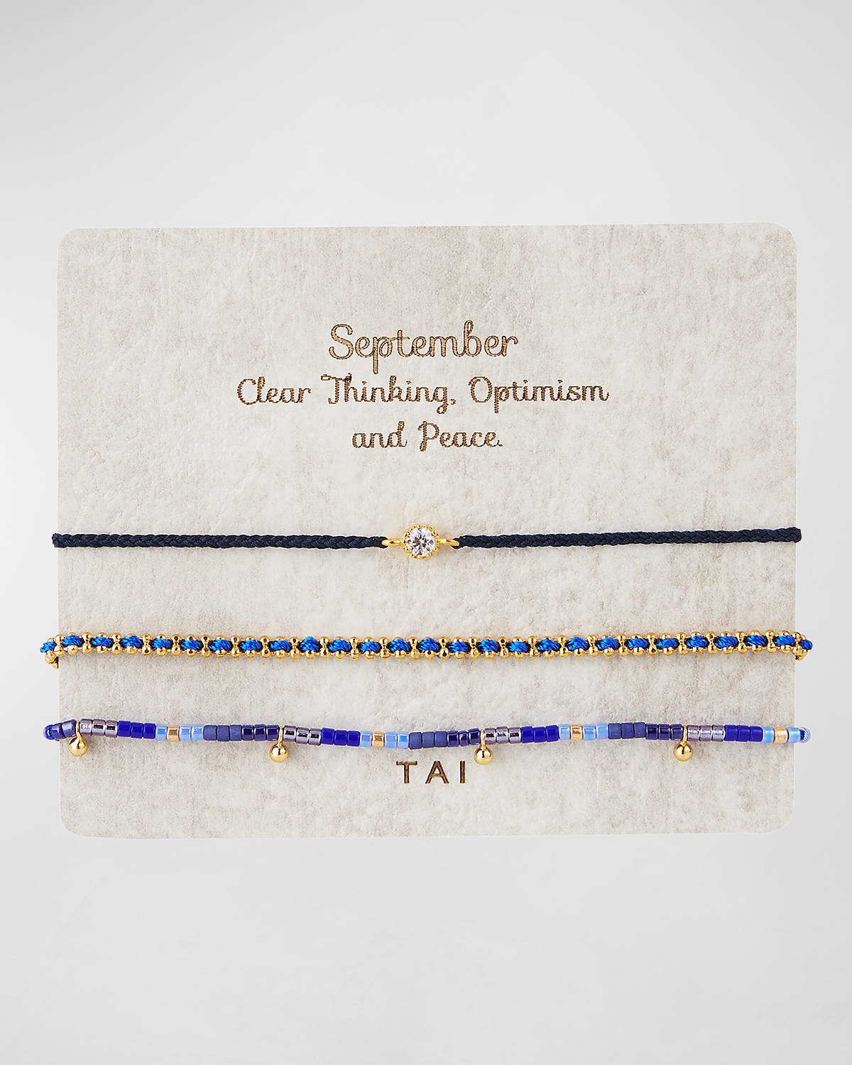 Tai Personalized Birthday Bracelets, Set Of 3 In September