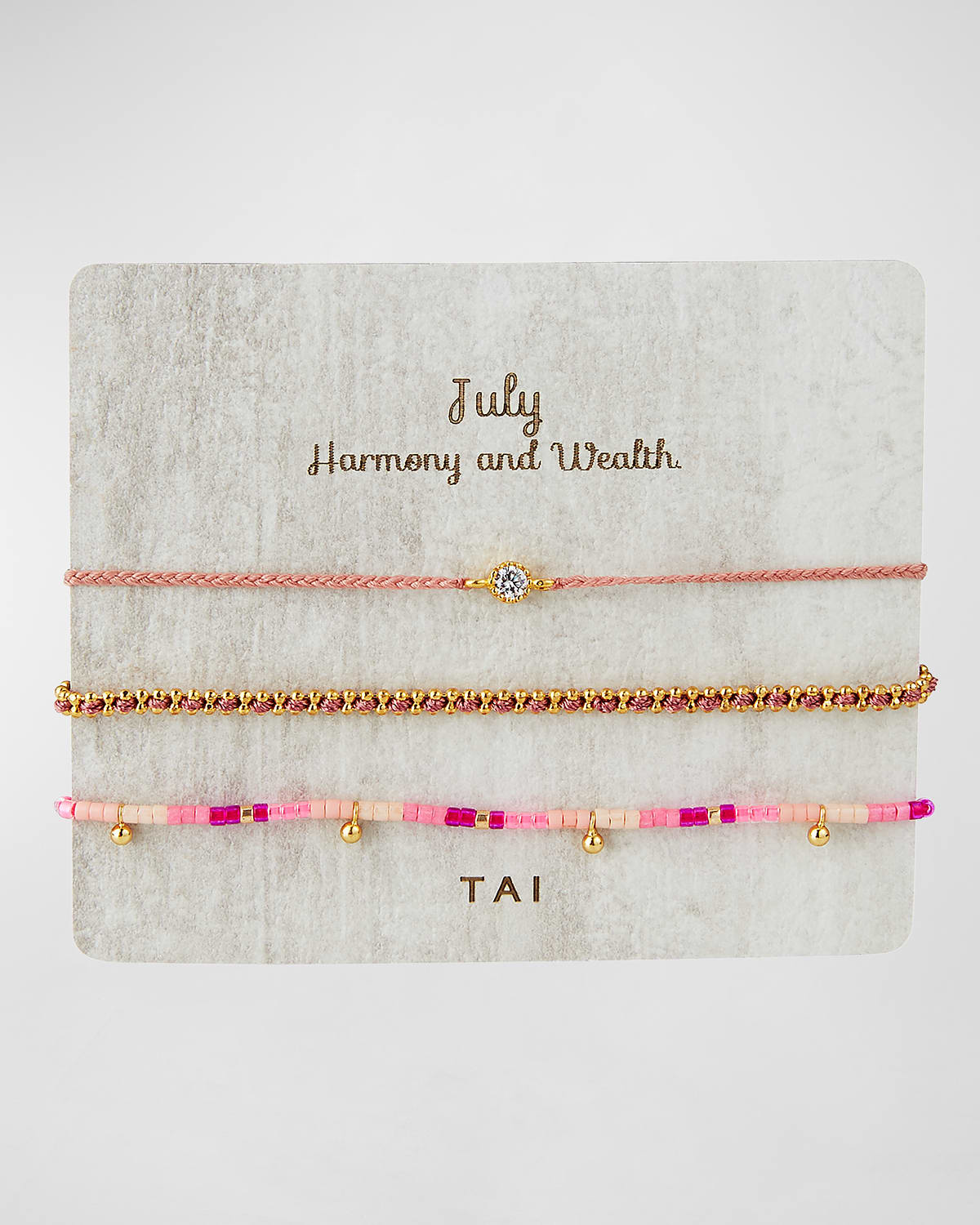 Tai Personalized Birthday Bracelets, Set Of 3 In July