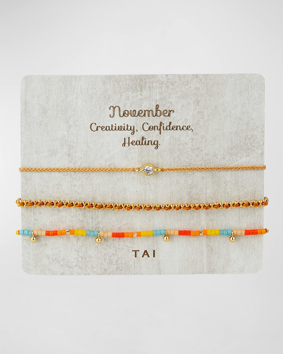 Tai Personalized Birthday Bracelets, Set Of 3 In November