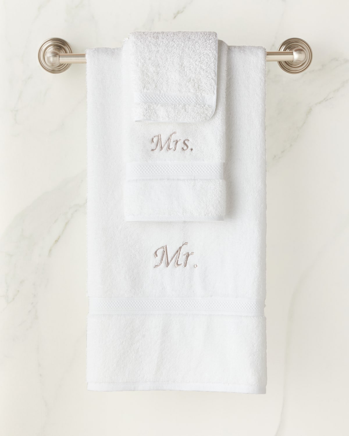 Mr. and Mrs. Six-Piece Cotton Towel Set
