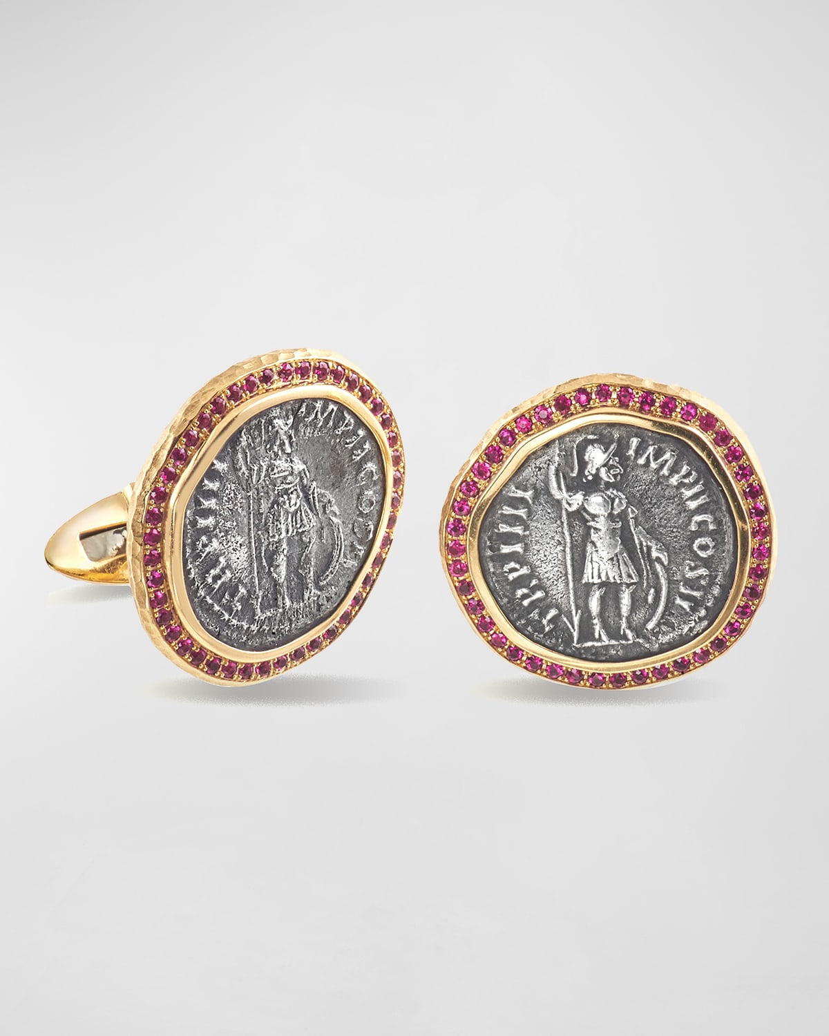 Men's Ancient Coin 18k Gold Cufflinks
