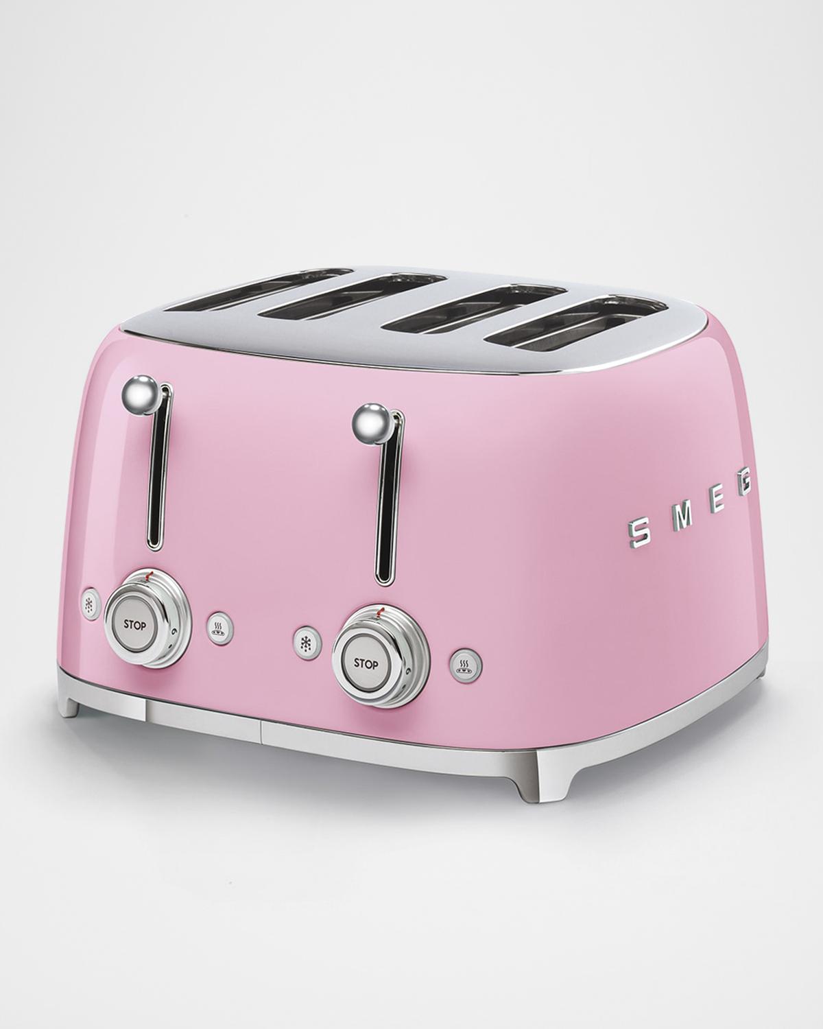Smeg Retro 4 Slot Toaster In Pink
