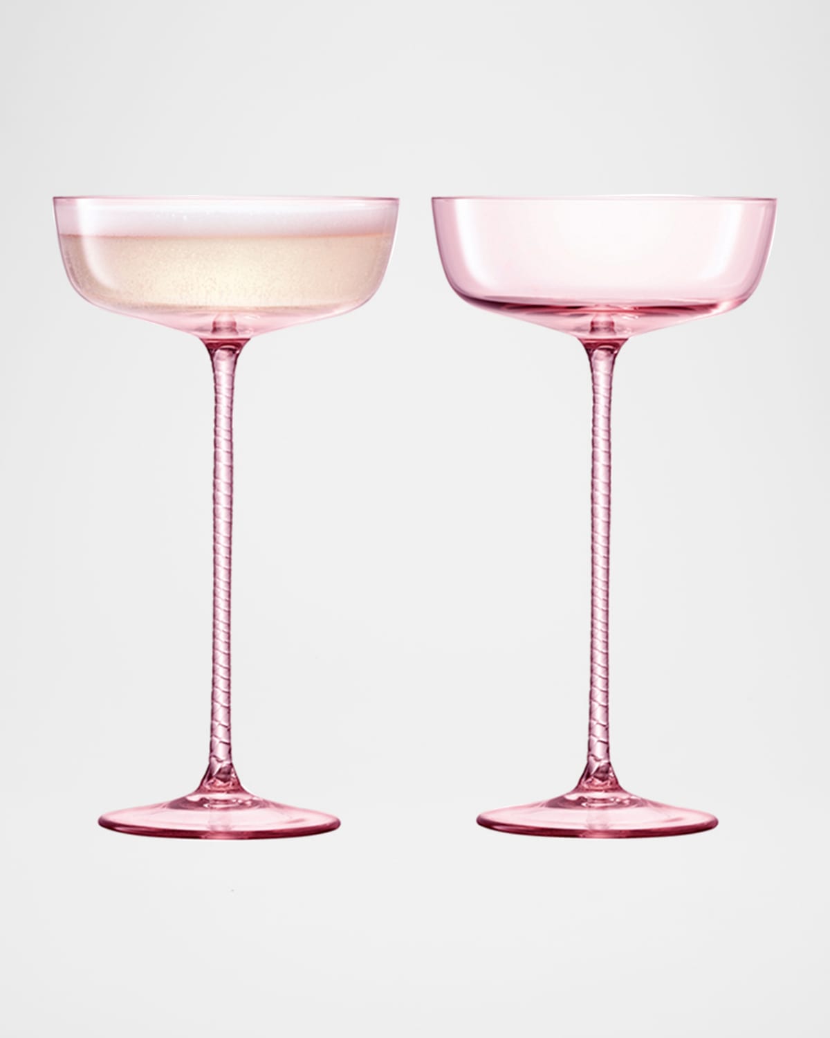 Shop Lsa Theatre Champagne Saucer Glasses, Set Of 2 In Pink