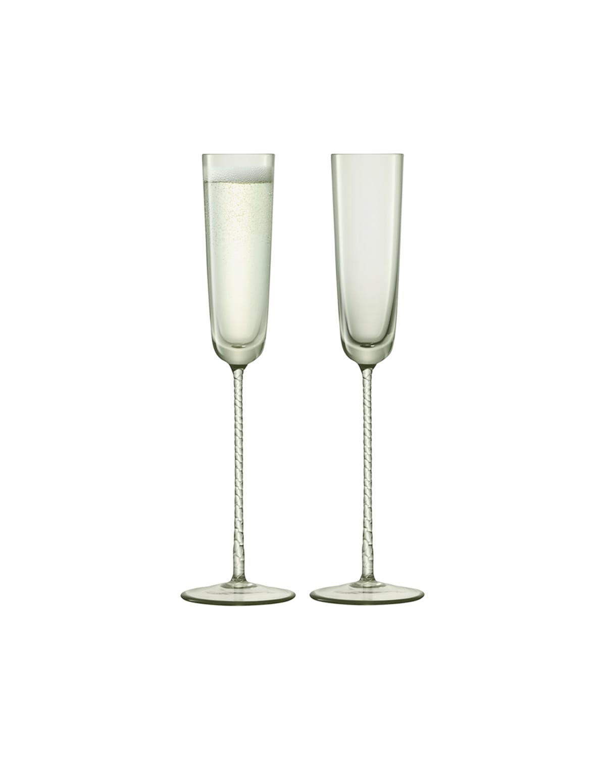 Shop Lsa Theatre Champagne Flutes, Set Of 2 In Smoke Grey
