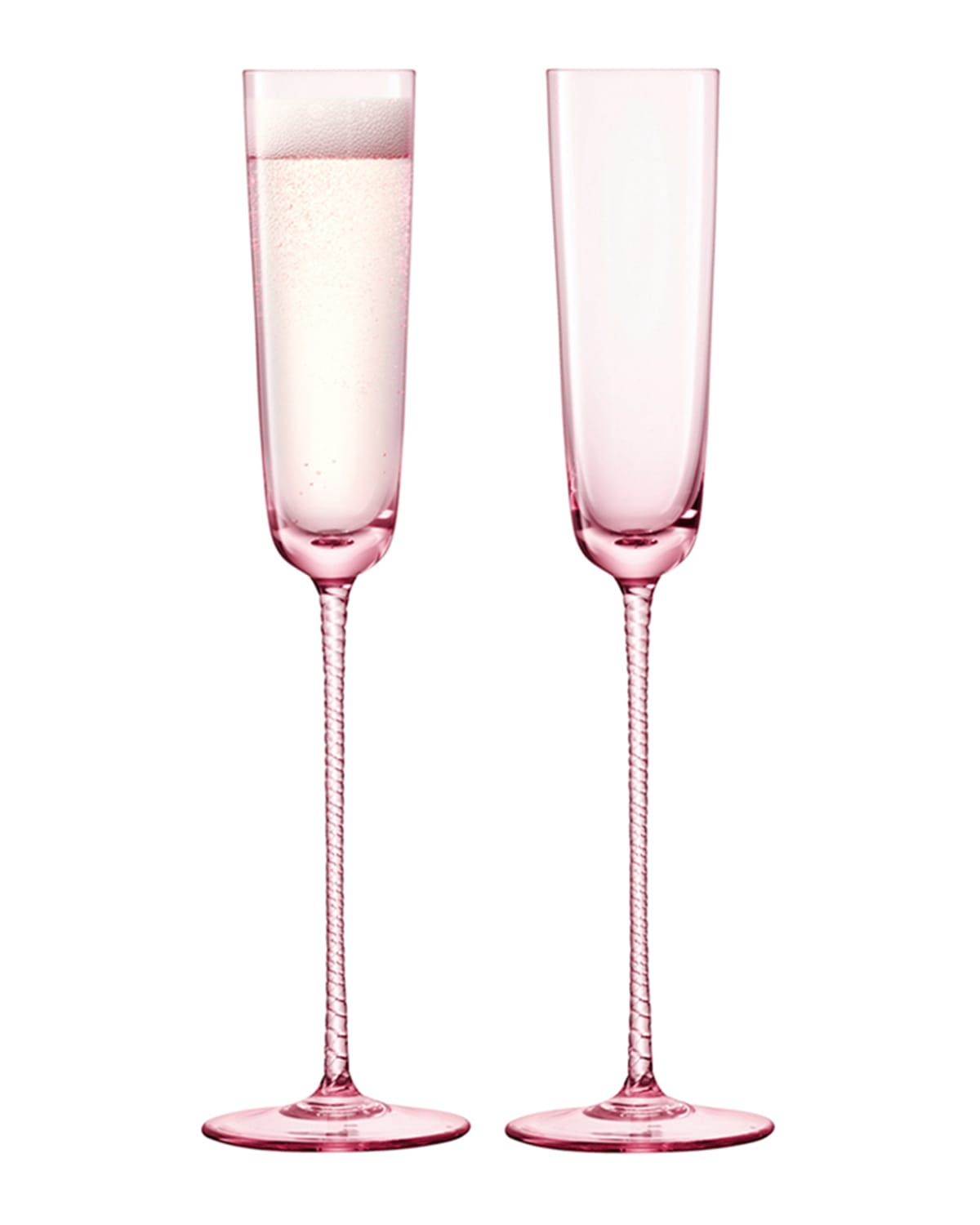 Shop Lsa Theatre Champagne Flutes, Set Of 2 In Pink