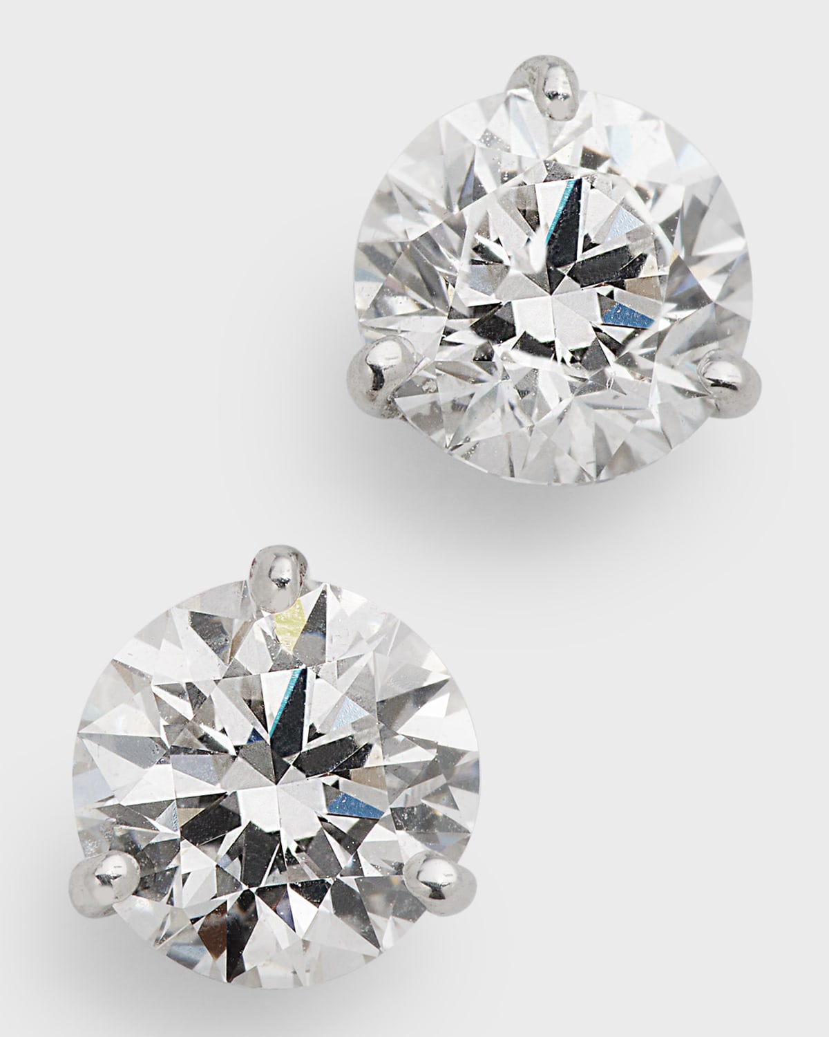 NM Diamond Collection 18k White Gold Diamond Martini Earrings, 2tcw