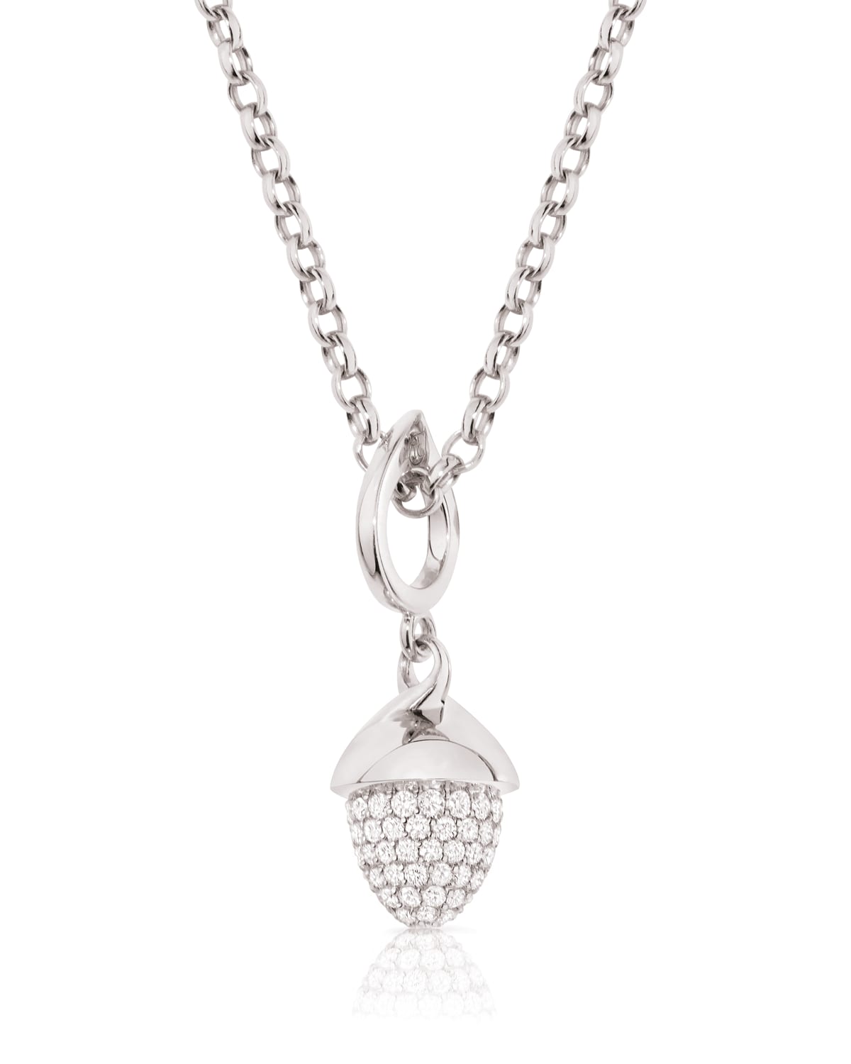 MIKADO FLAMENCO 18K White Gold Diamond Pendant