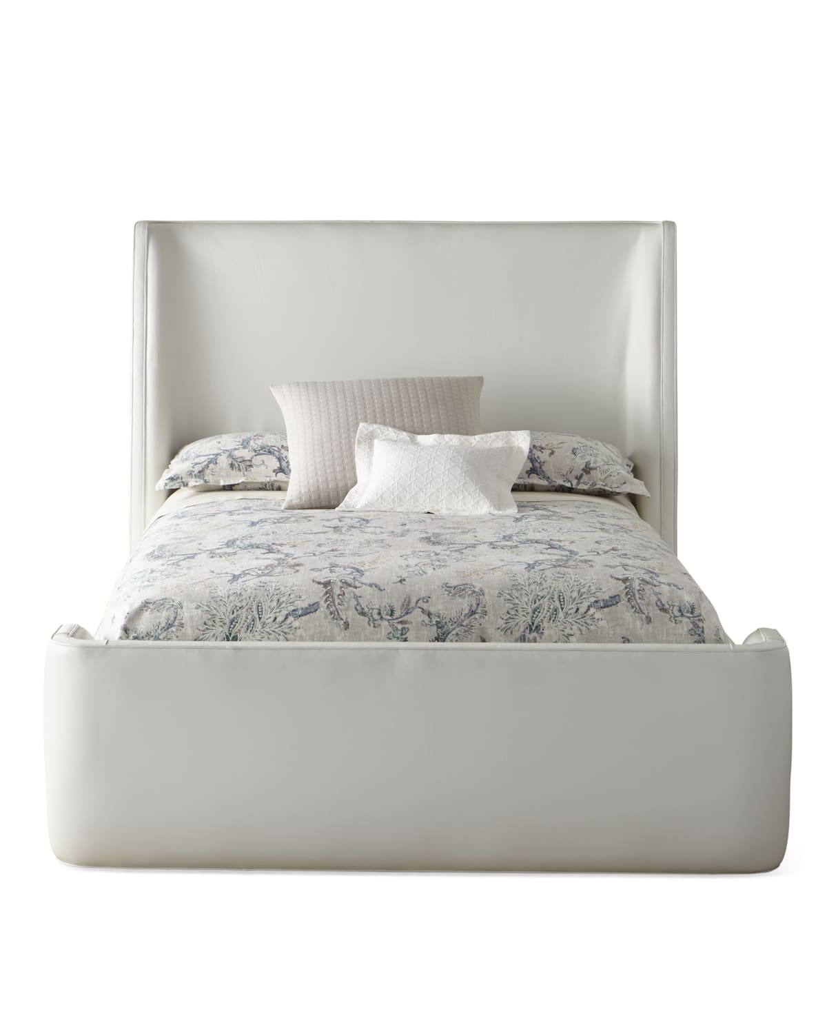 Haute House Ricardo Leather Queen Bed In White