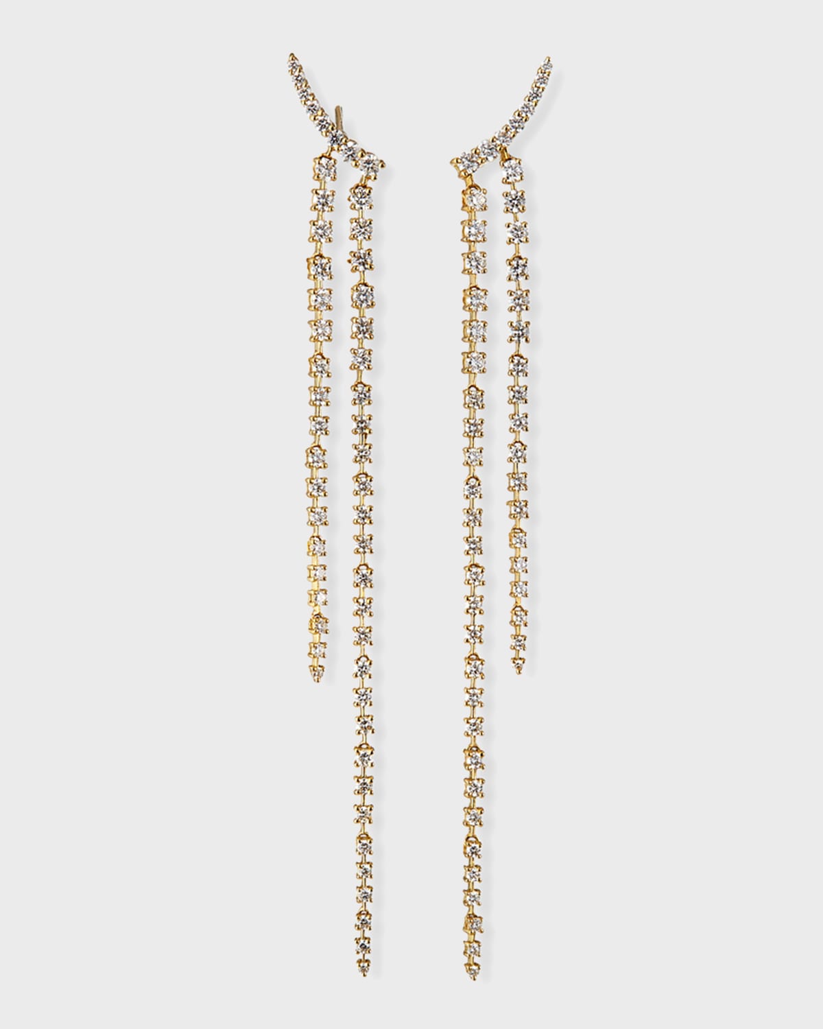 Fern Freeman Jewelry 18k Diamond Double Dangle Earrings