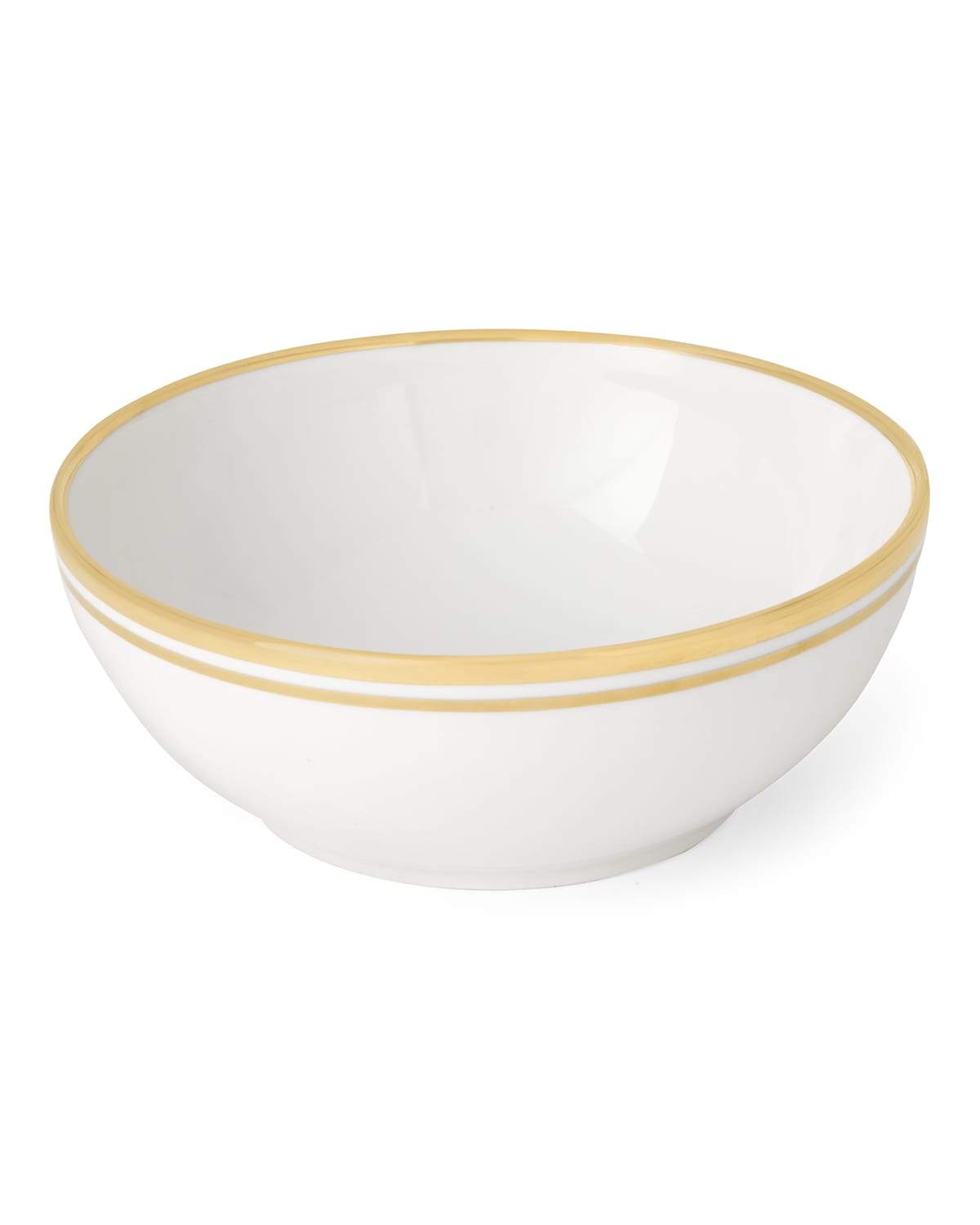 Shop Ralph Lauren Wilshire Cereal Bowl In White With Gold