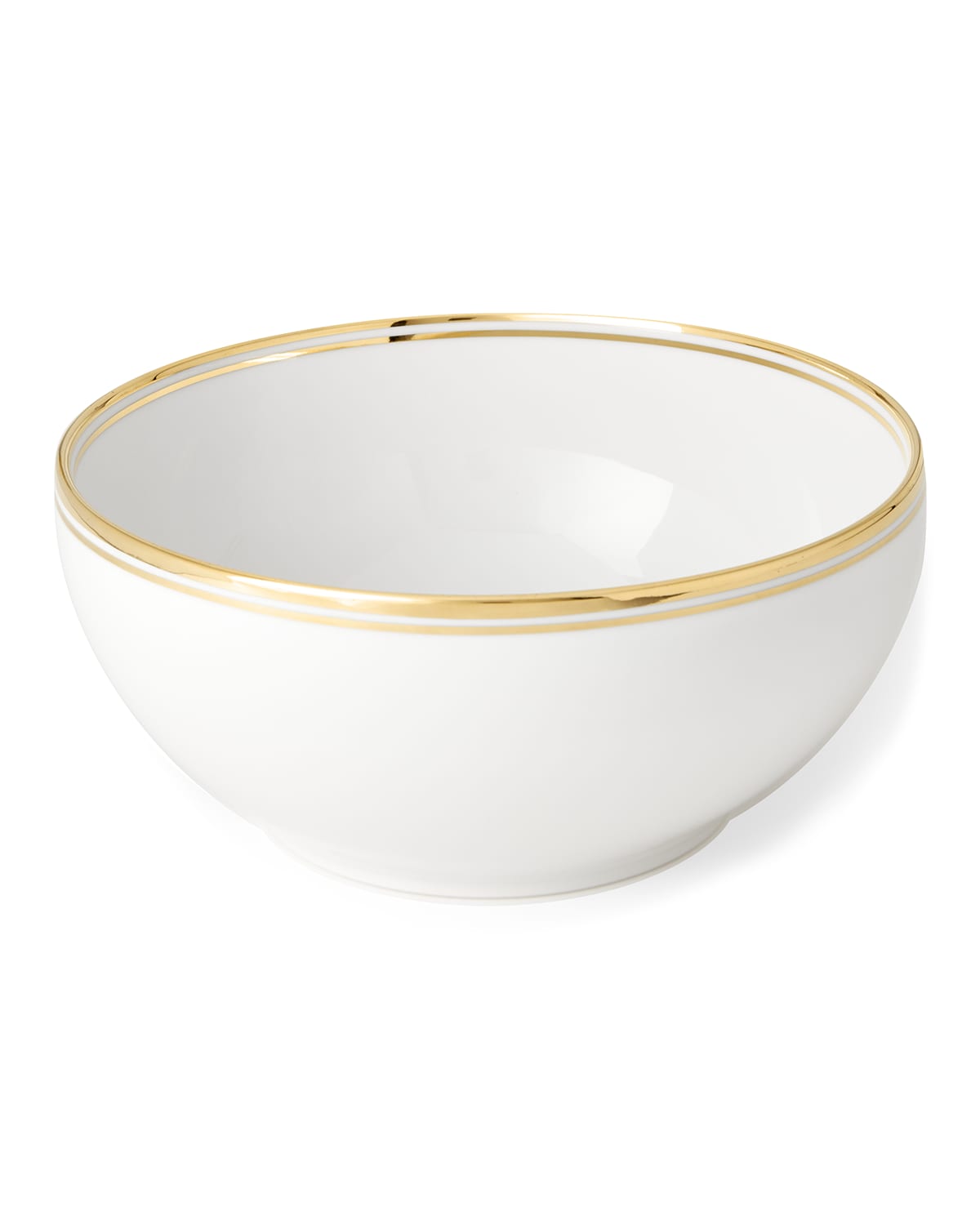Shop Ralph Lauren Wilshire Serving Bowl In White With Gold