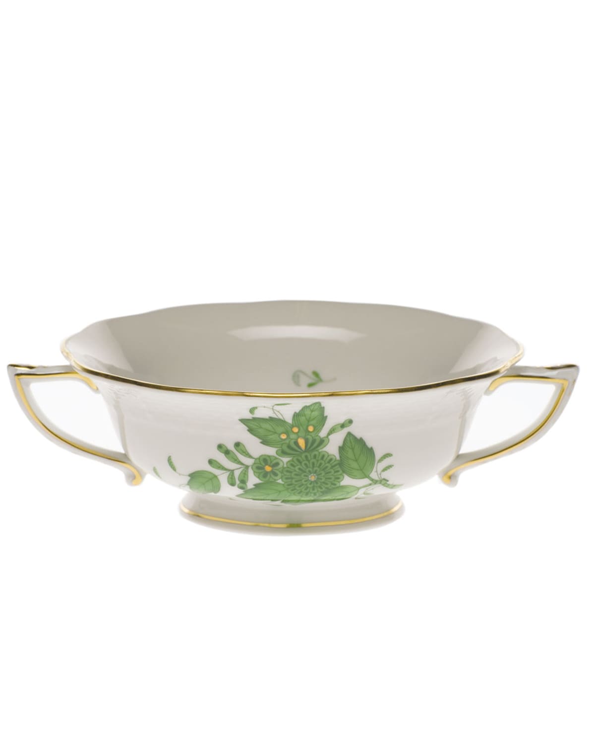 Herend Chinese Bouquet Green Cream Soup Cup