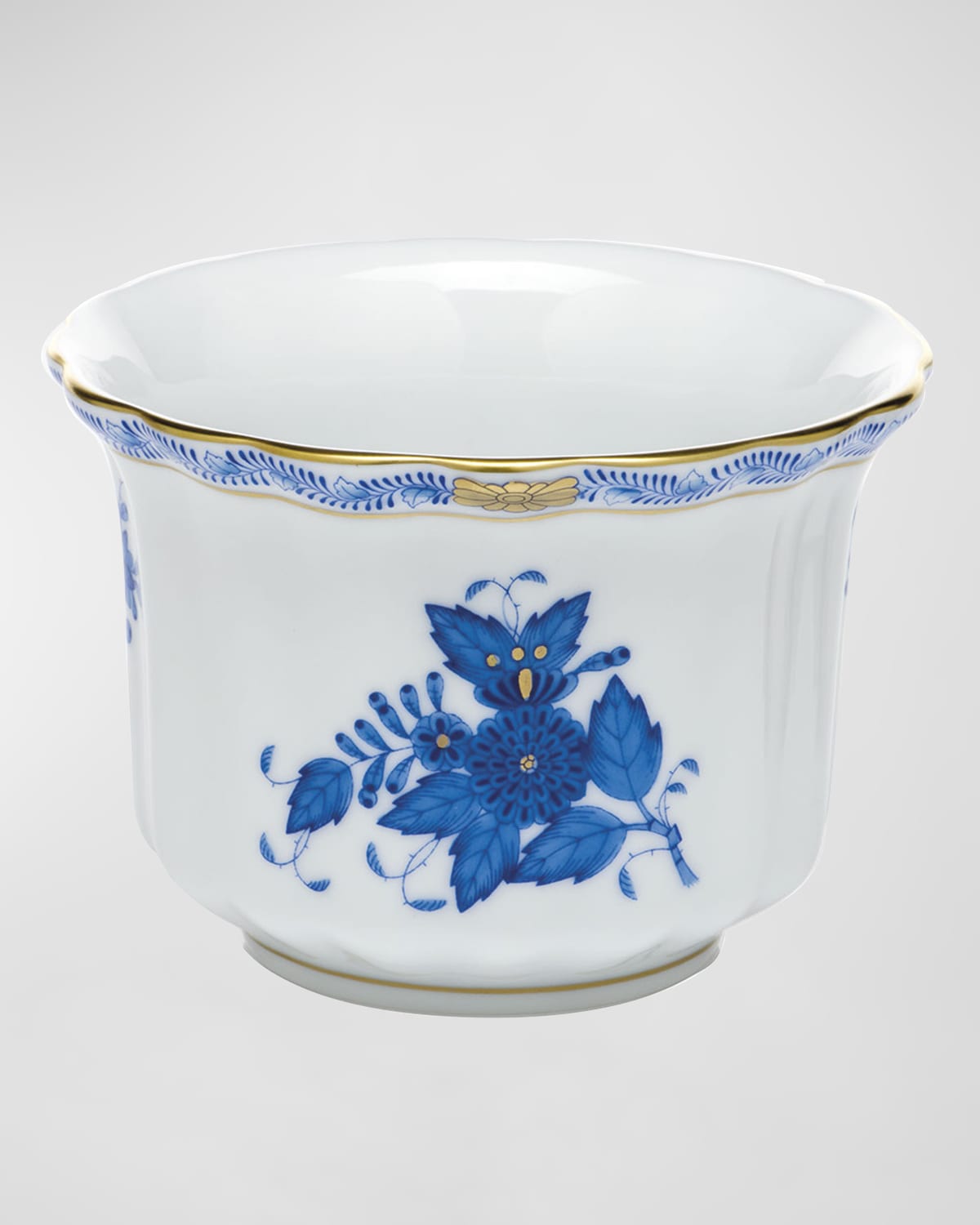 Shop Herend Chinese Bouquet Blue Mini Cache Pot