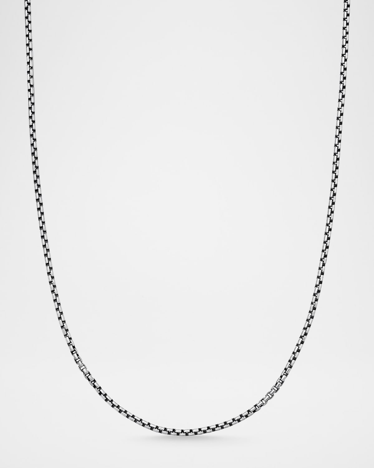 DAVID YURMAN MEN'S BOX CHAIN NECKLACE IN SILVER, 1.7MM, 24"L