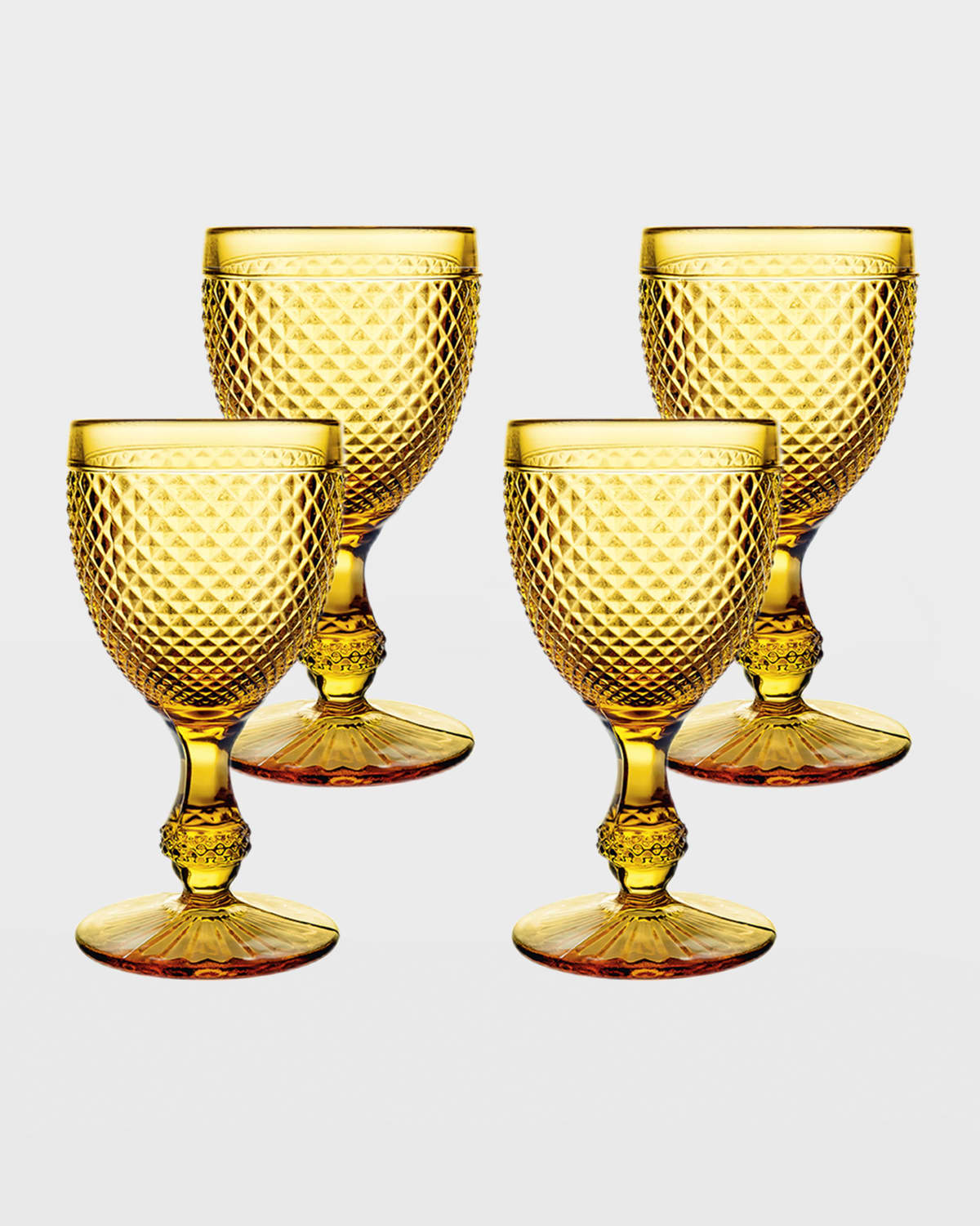 Vista Alegre Bicos Water Goblets, Set Of 4 In Blue