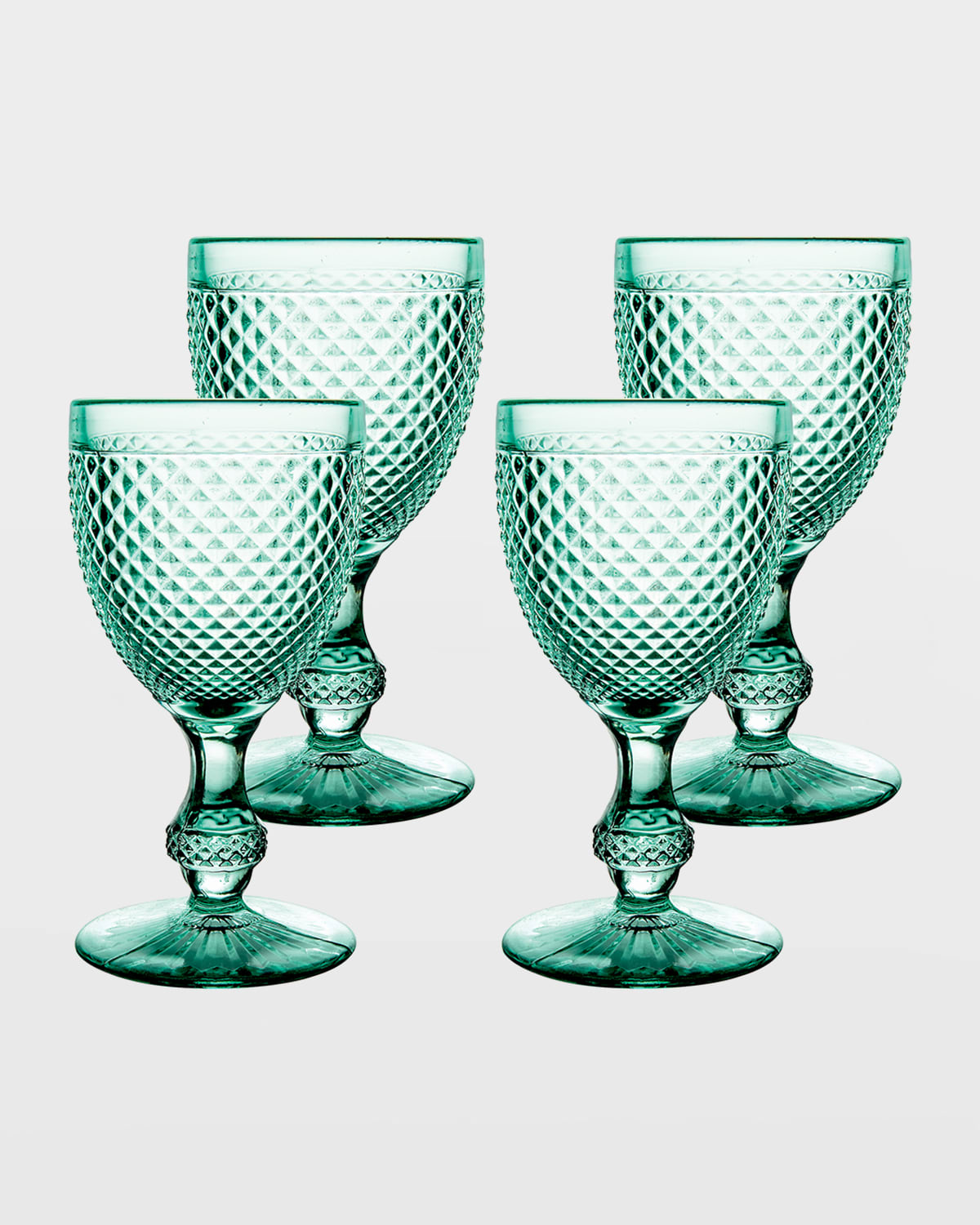 Shop Vista Alegre Bicos Water Goblets, Set Of 4 In Mint