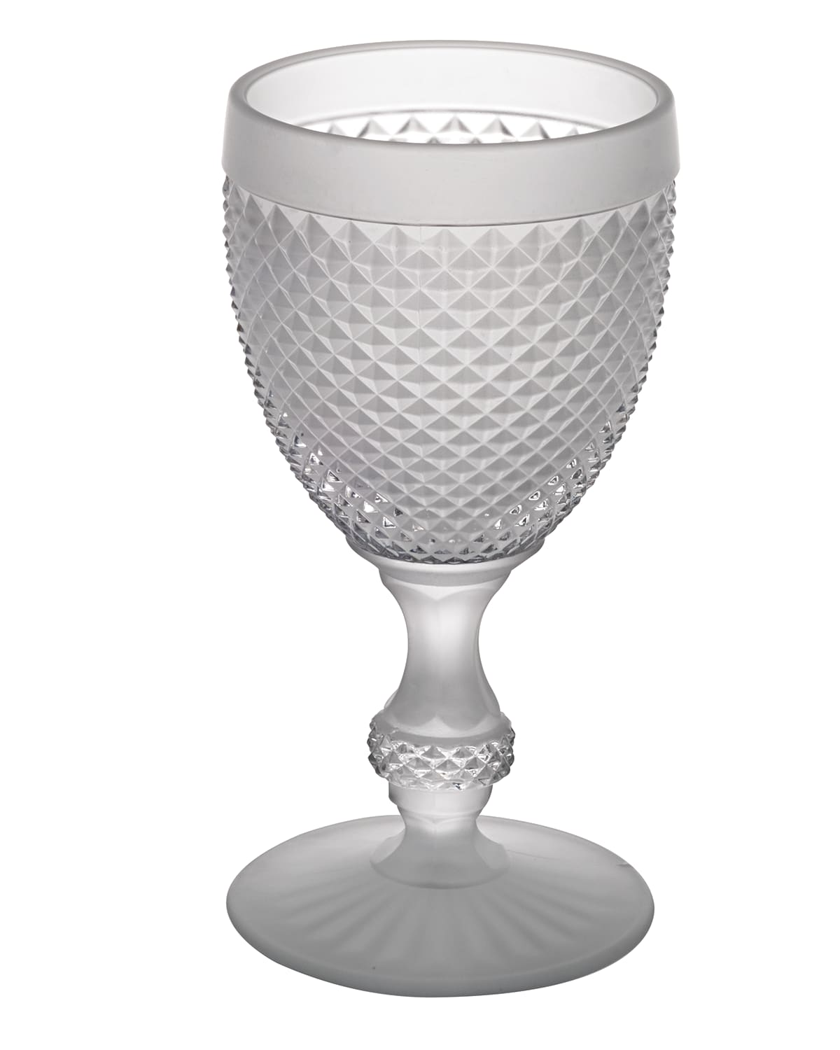 Shop Vista Alegre Bicos Frosted Water Goblet In Clear