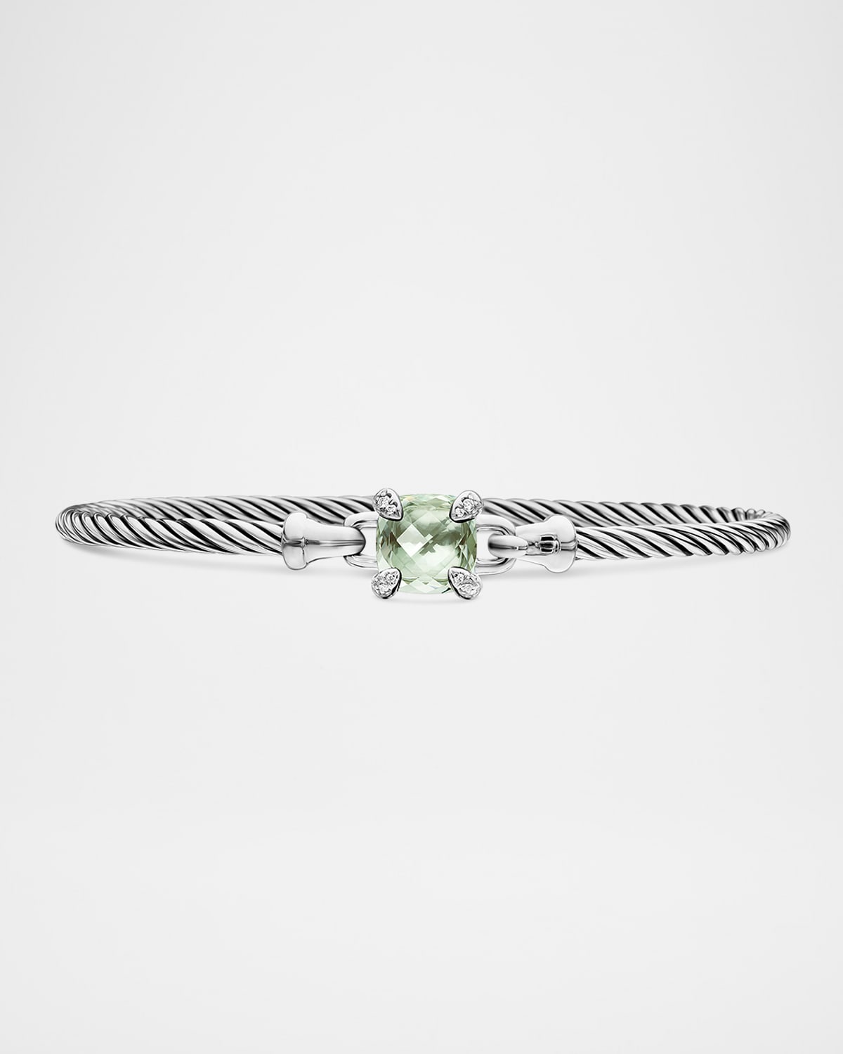 David Yurman Chatelaine Pave Prong Bracelet With Stone In Prasiolite