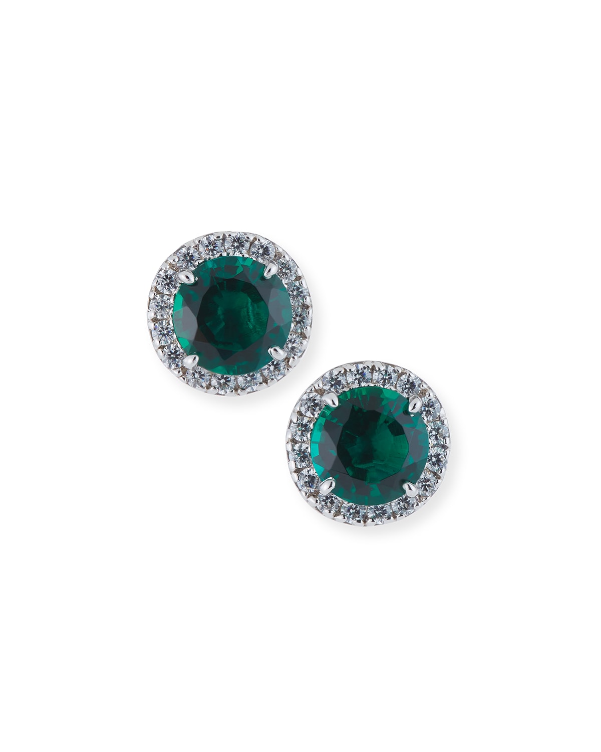 Fantasia By Deserio Round Cubic Zirconia Button Earrings