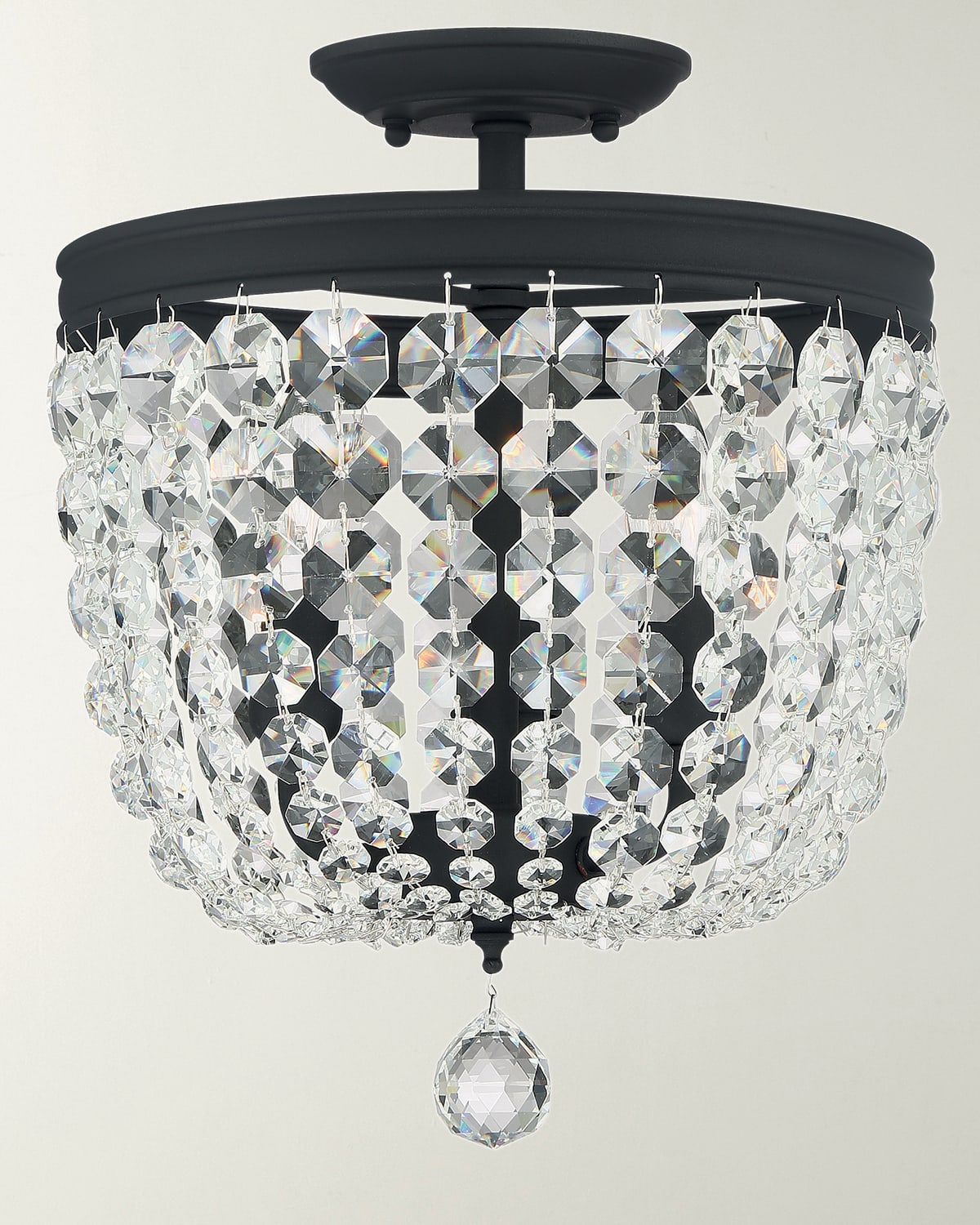 Archer 3-Light Crystal Black Pendant