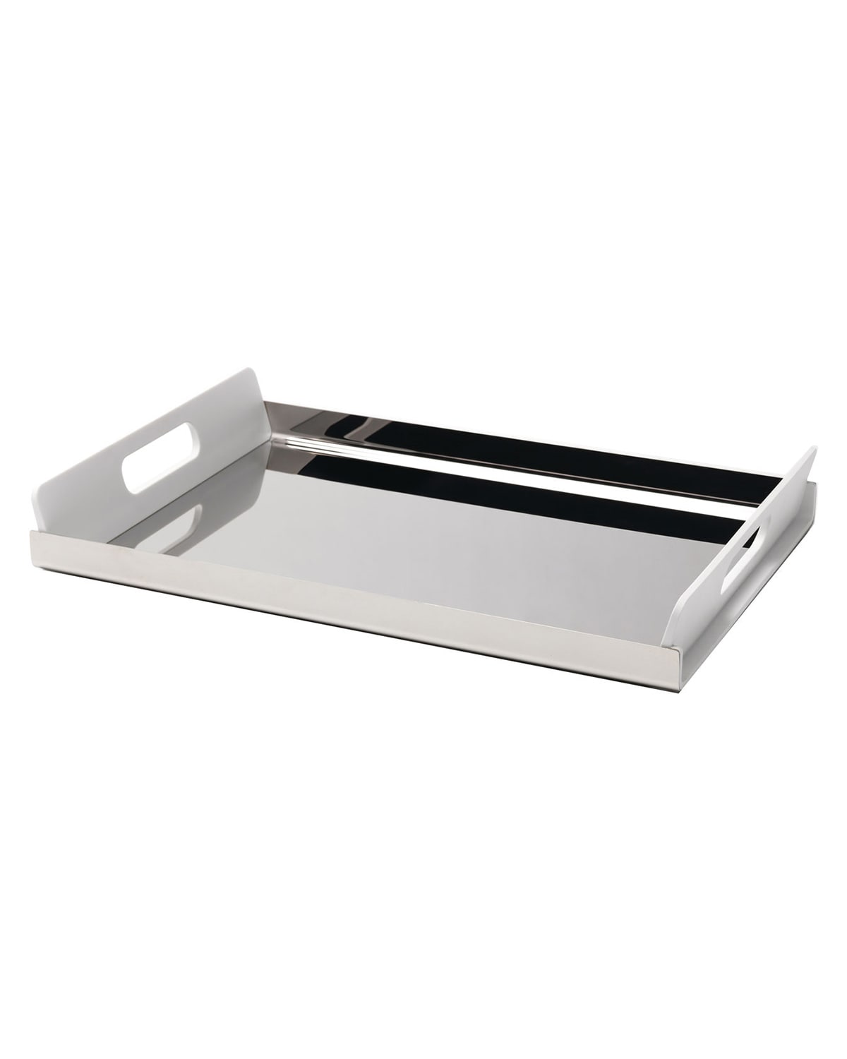 Shop Alessi Vassily Tray With Handles In Gray