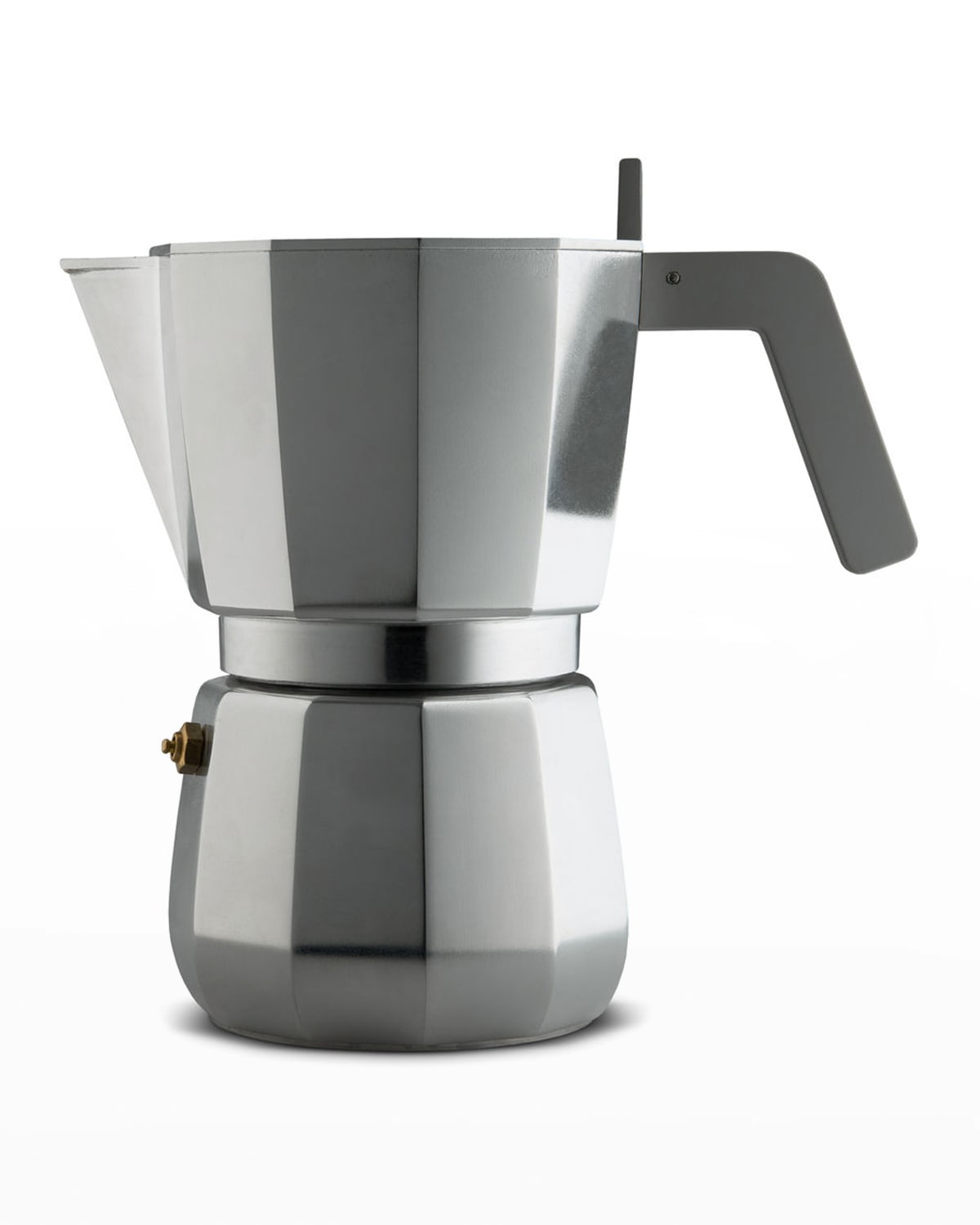 Alessi Moka 9-cup Induction Coffee Maker In Grey