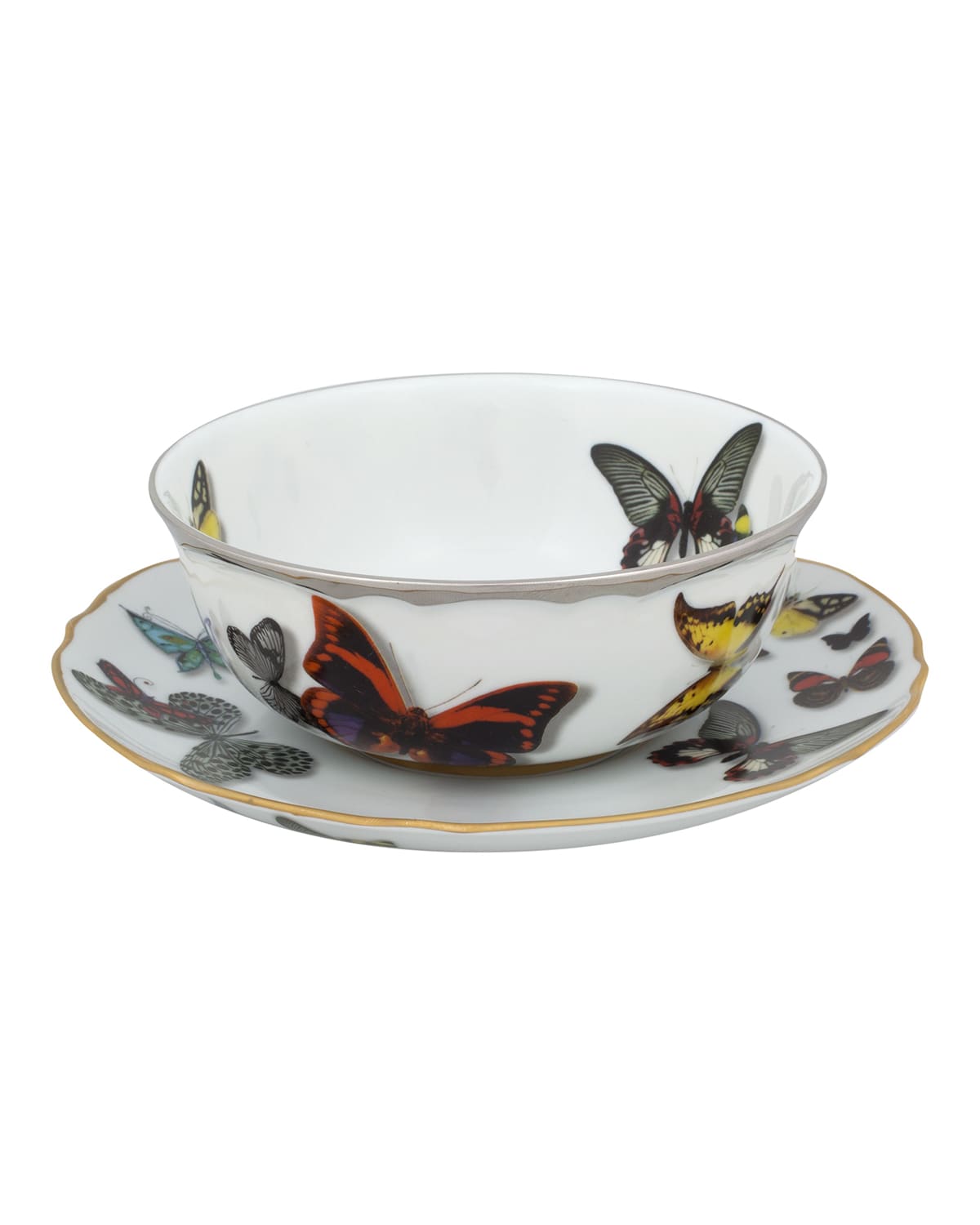 Shop Christian Lacroix X Vista Alegre Butterfly Parade Consomme Cup & Saucer In Multi