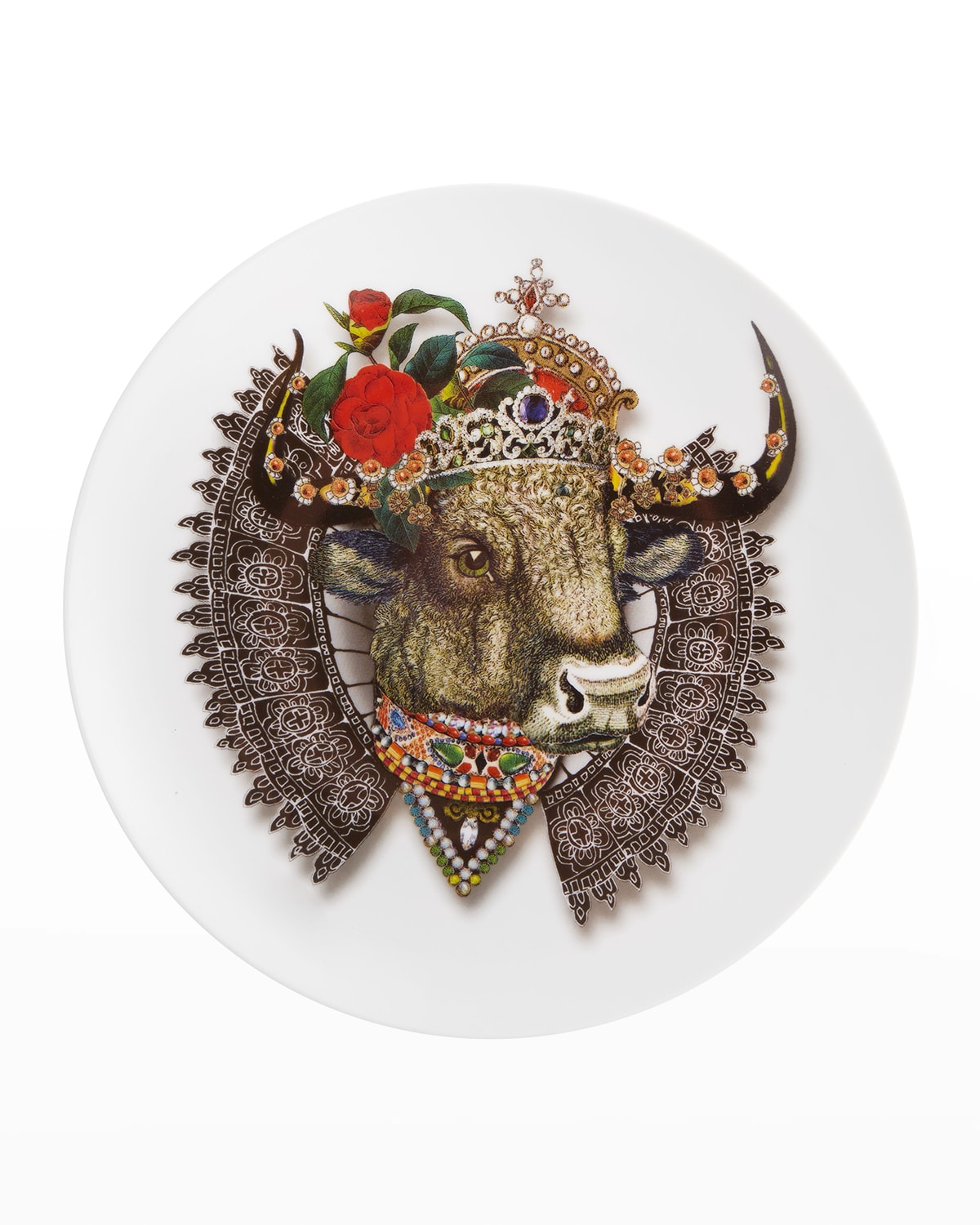 Shop Christian Lacroix X Vista Alegre Love Who You Want Queenbull Dessert Plate In Multi