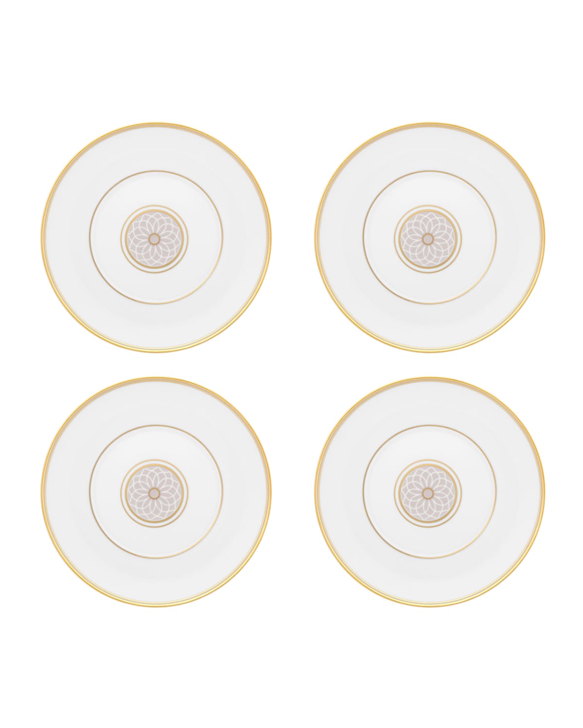 Vista Alegre Terrace Bread & Butter Plates, Set Of 4 In Lavender