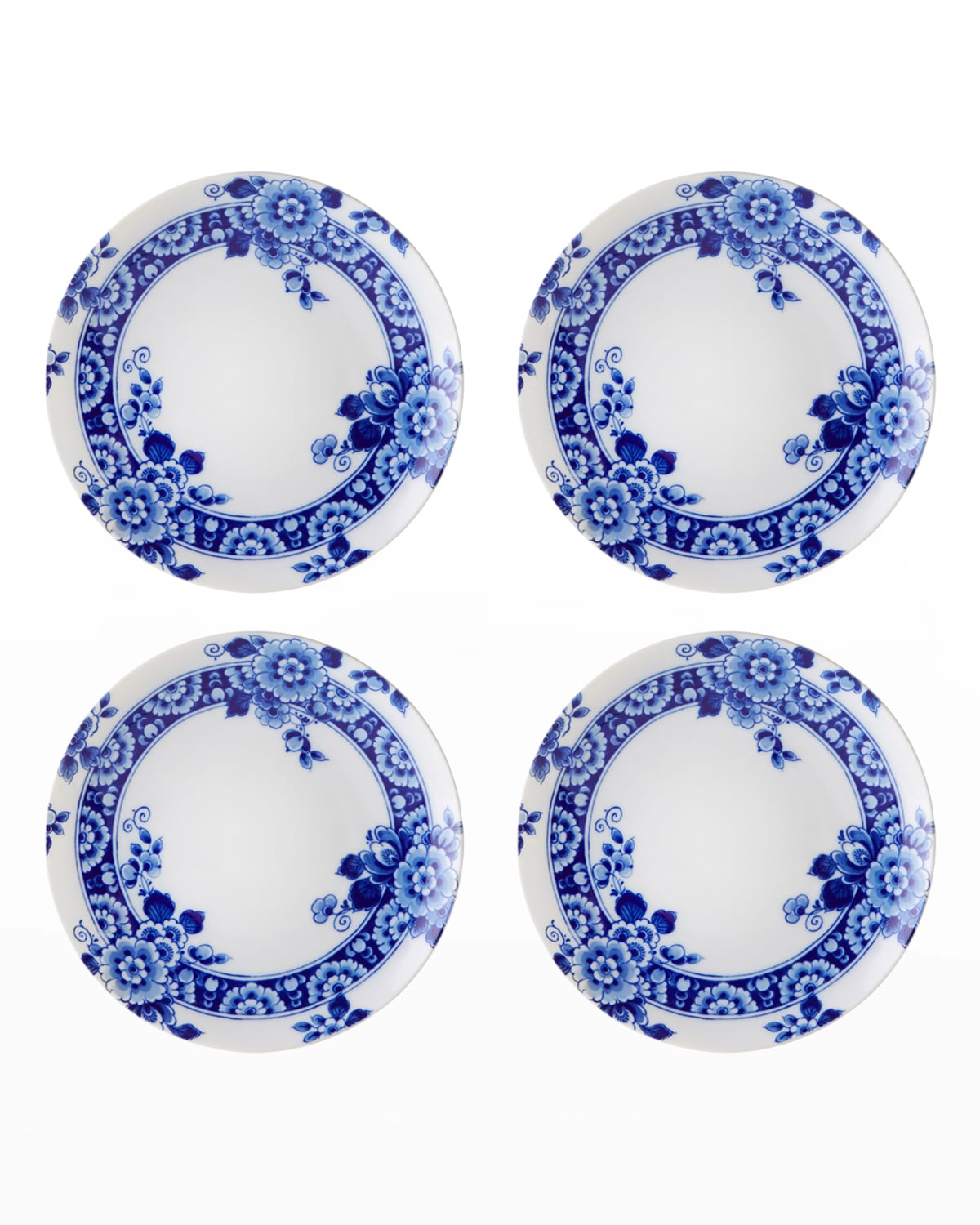 Vista Alegre Blue Ming Dessert/salad Plates, Set Of Four In Blue