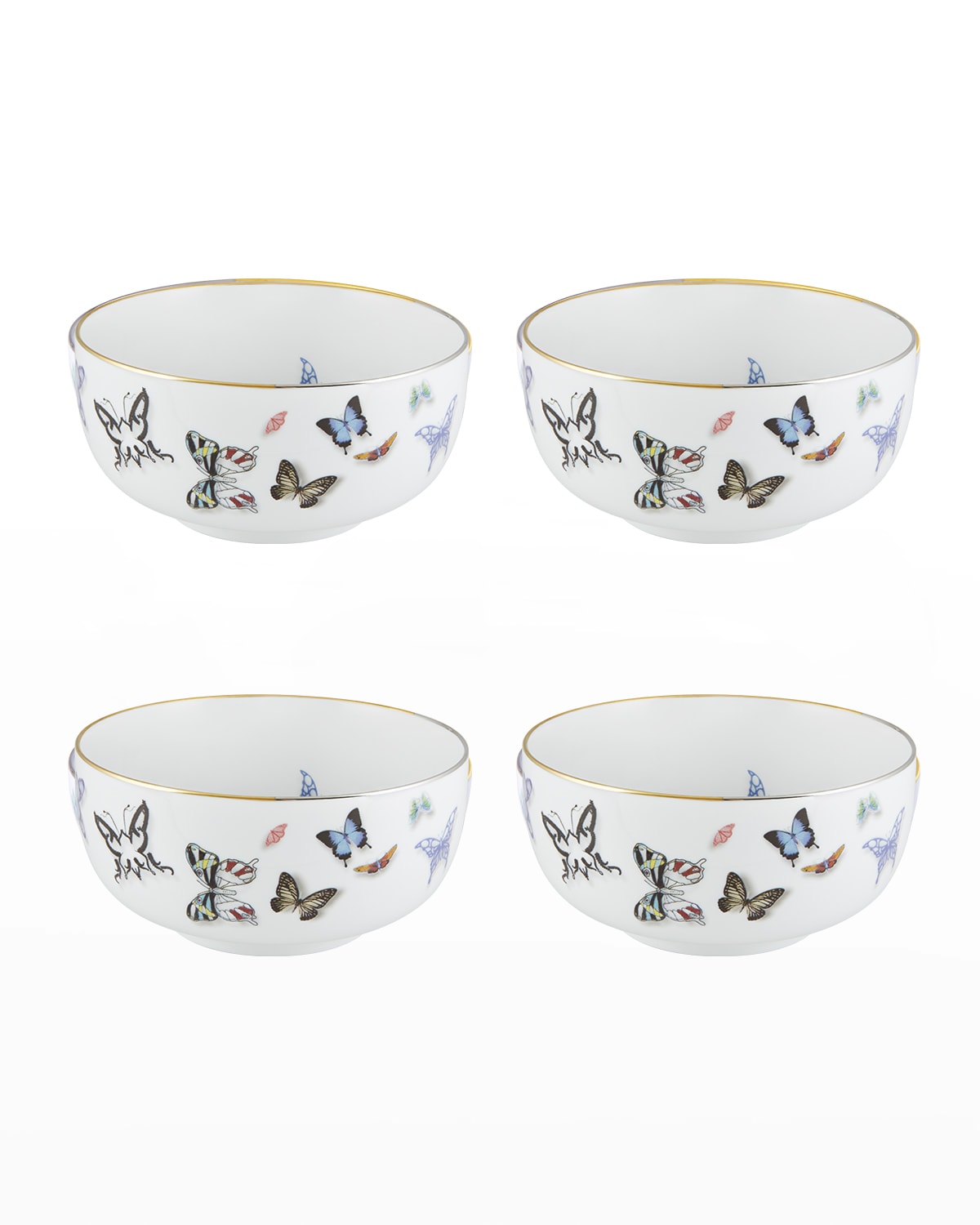 Shop Christian Lacroix Butterfly Parade Rice Bowls, Set Of 4 In Multi