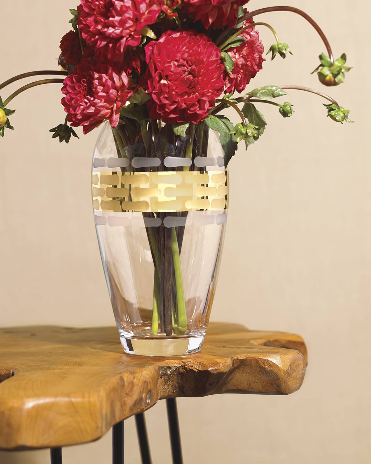 Shop Michael Wainwright Truro Glass Vase In Gold