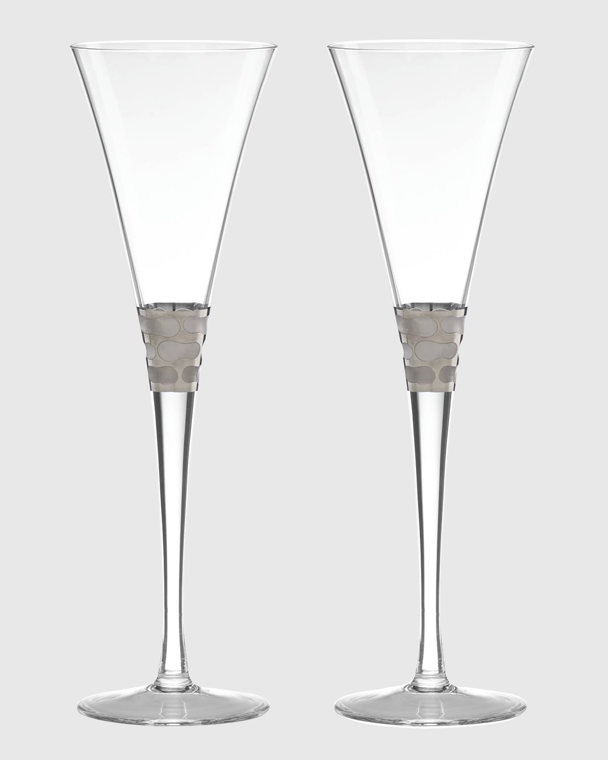 Michael Wainwright Truro Toasting Flute Set Of 2 In Platinum