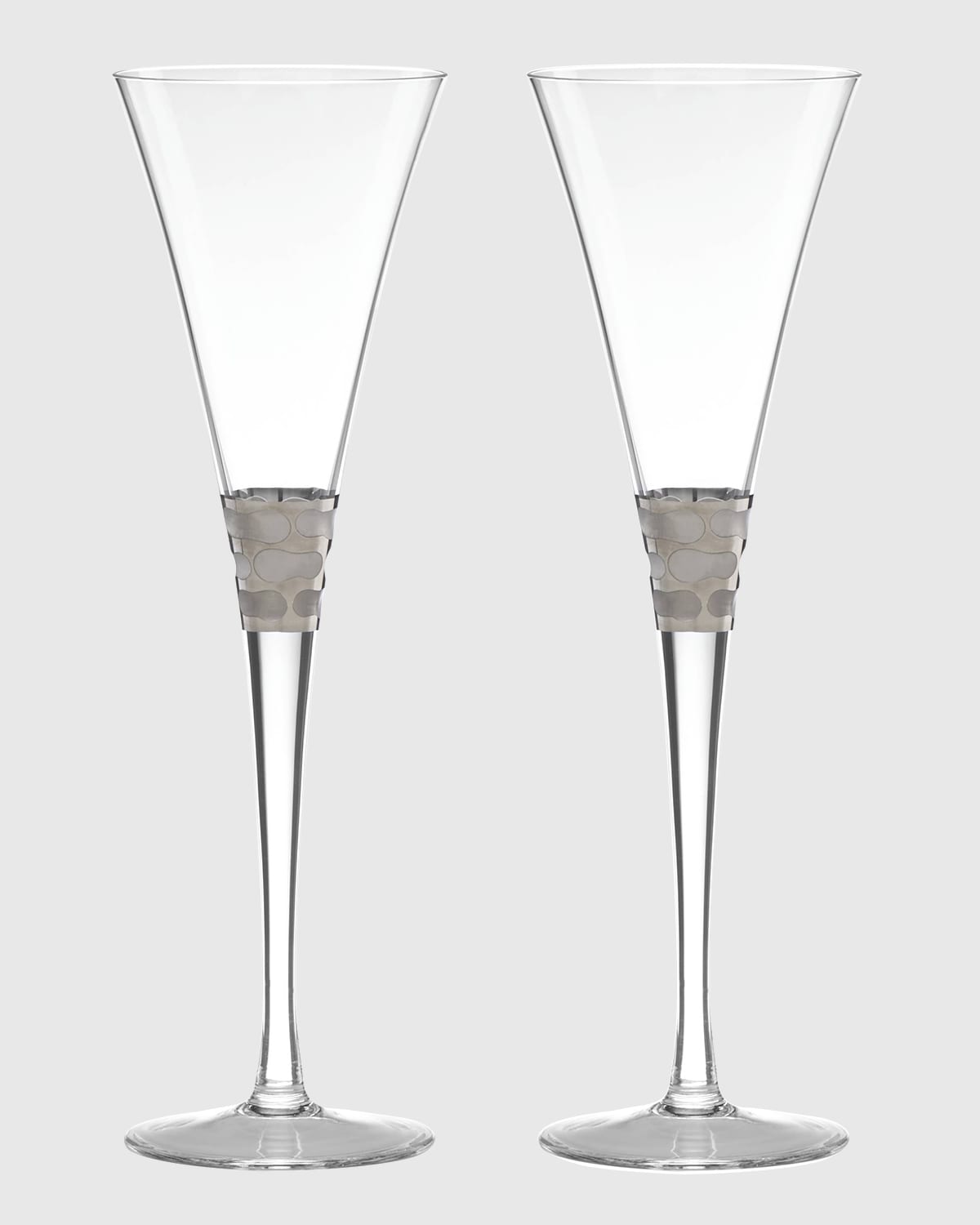 Shop Michael Wainwright Truro Toasting Flutes, Set Of 2 In Platinum