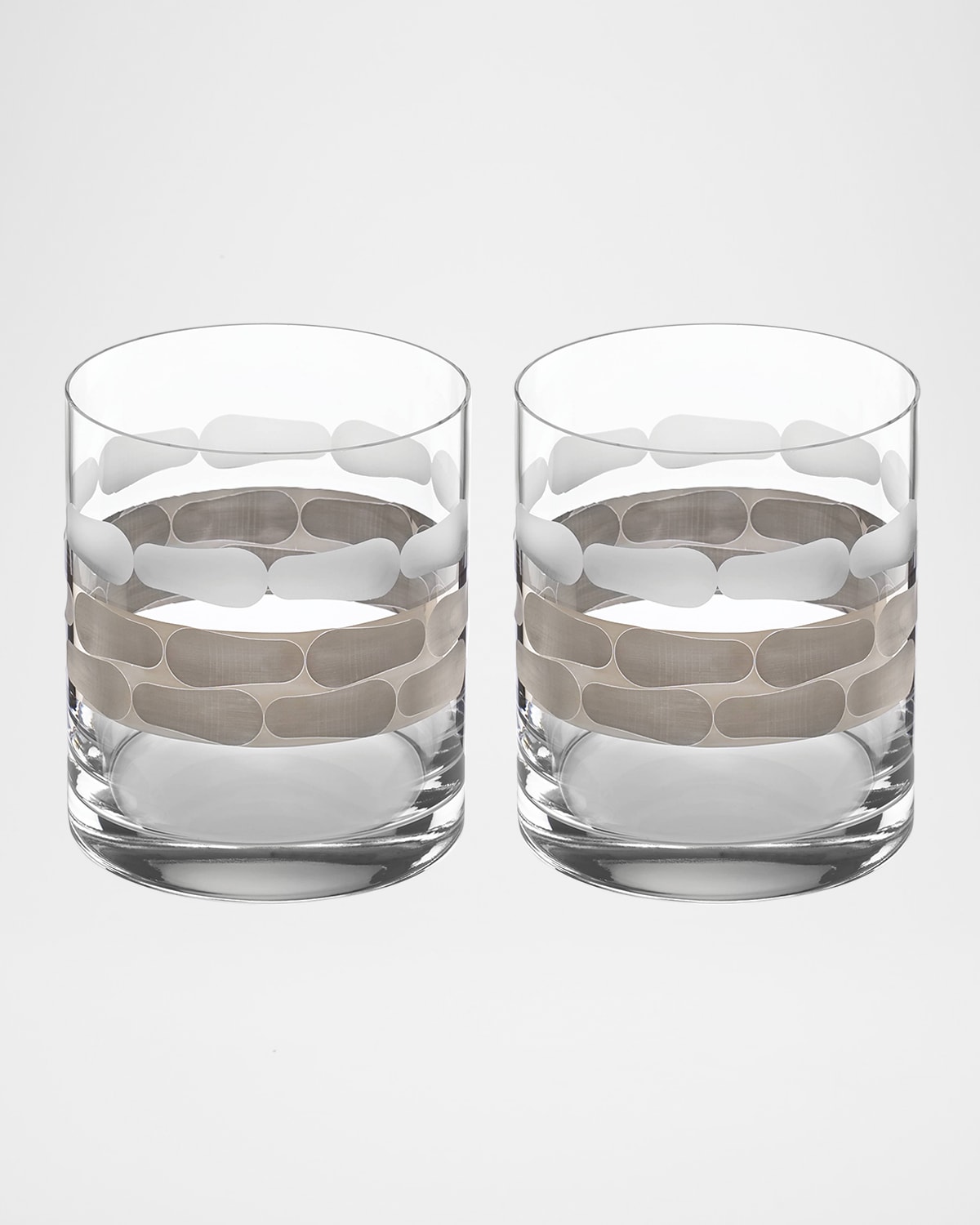 Michael Wainwright Truro Double Old Fashioned Glass Set Of 2 In Platinum