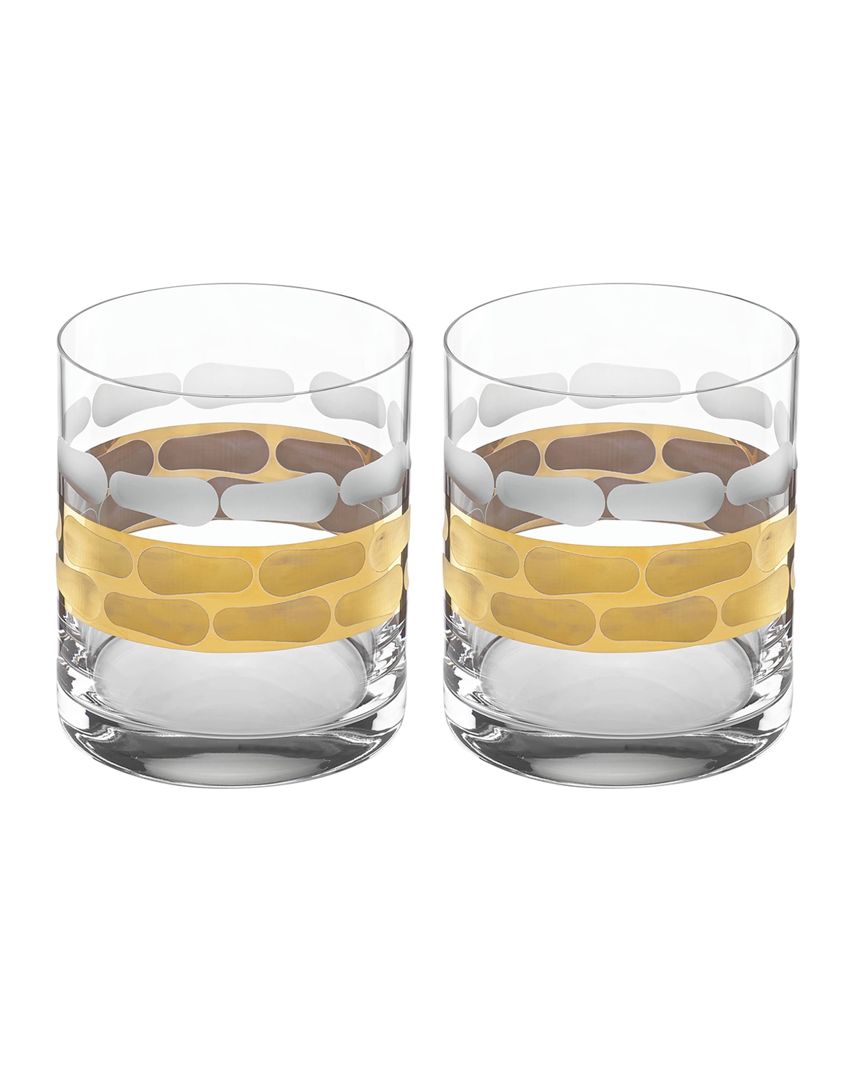 Shop Michael Wainwright Truro Double Old Fashioned Glasses, Set Of 2 In Gold