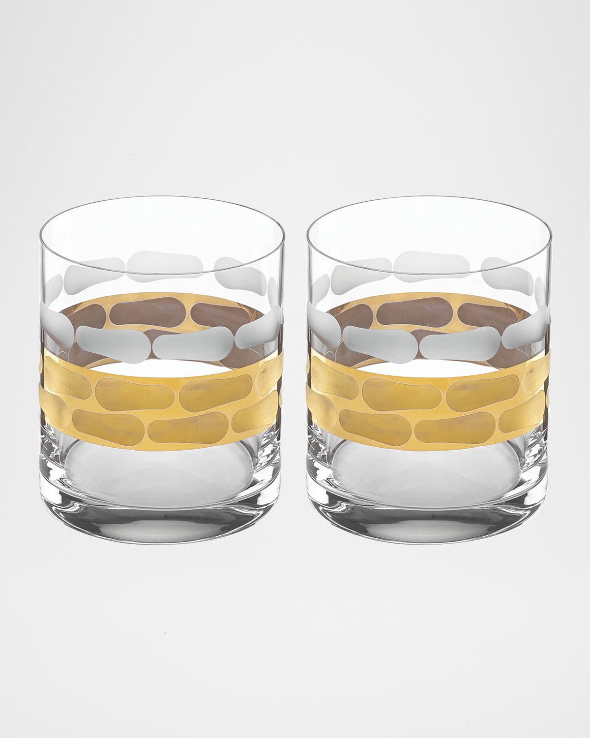 Shop Michael Wainwright Truro Double Old Fashioned Glasses, Set Of 2 In Gold