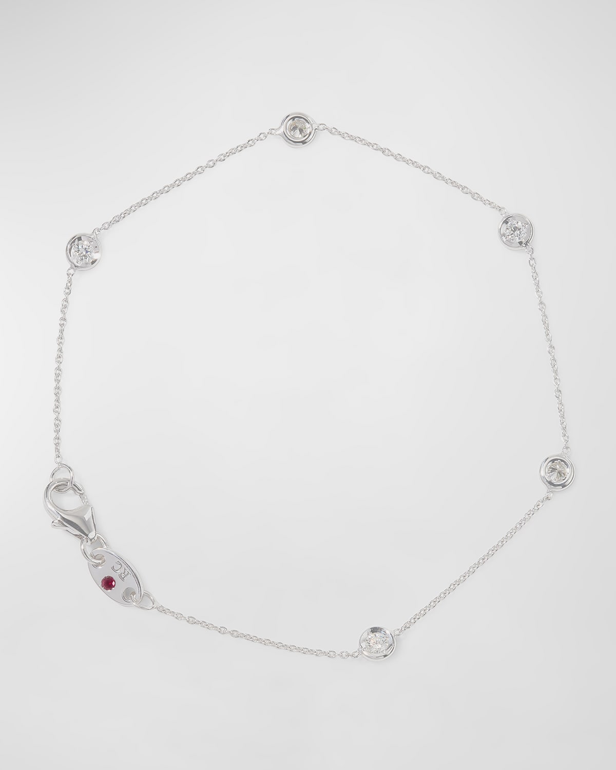 Roberto Coin 18k Gold 5-Diamond Station Bracelet