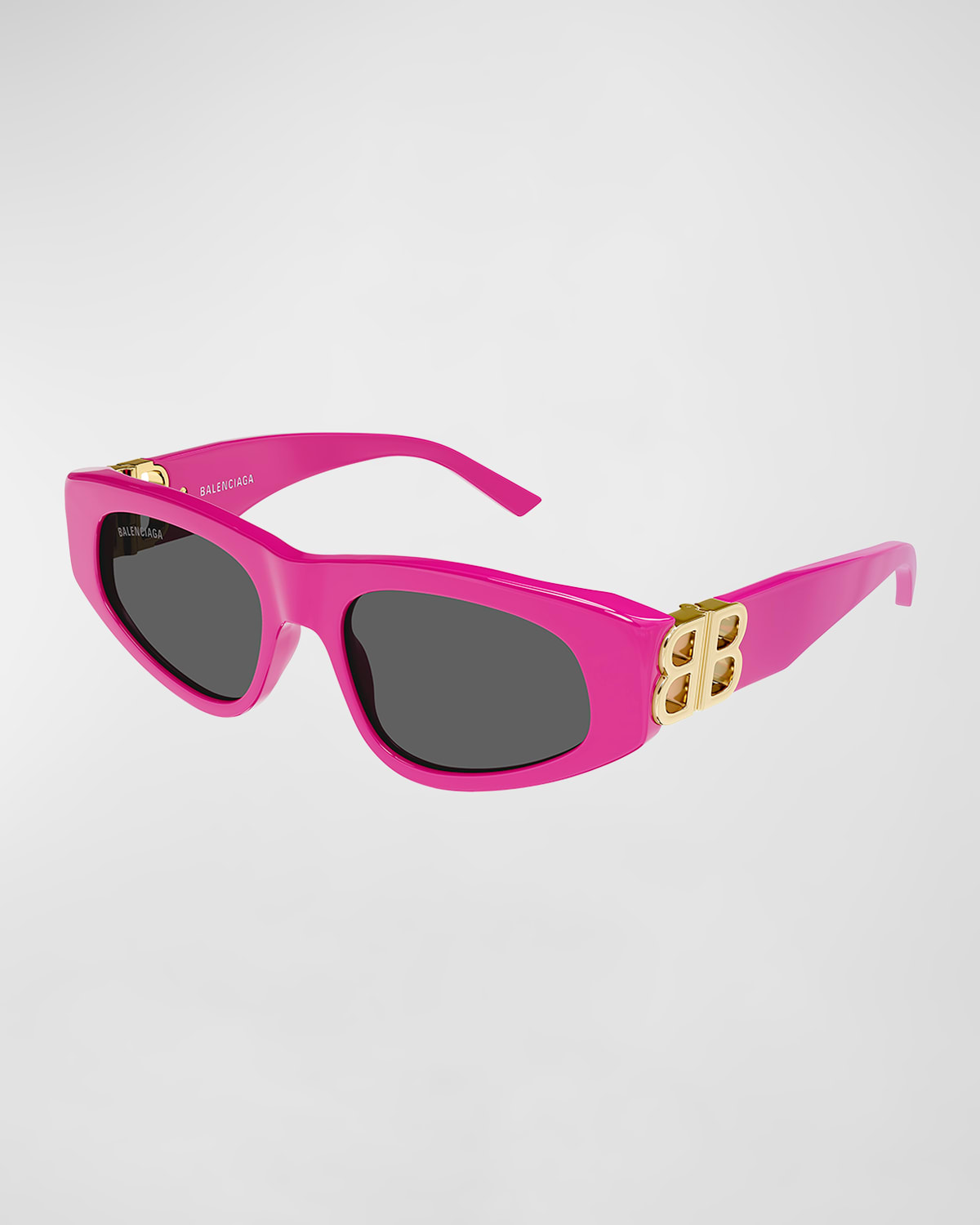 Balenciaga Cat-eye Acetate Sunglasses W/ Logo Hinges In Shiny Solid ...