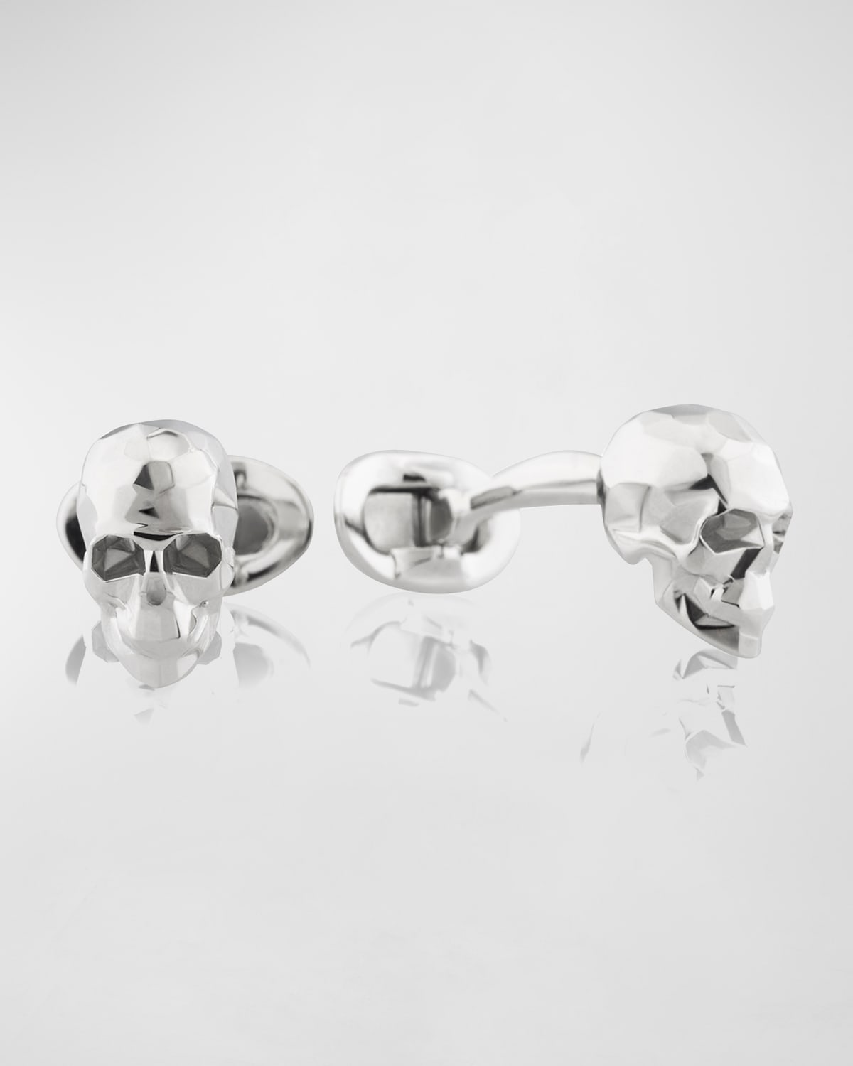 Poor Yorick Faceted Skull Cufflinks