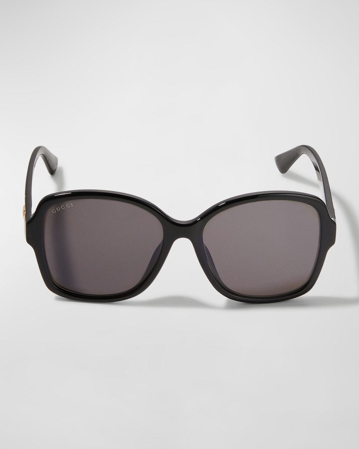 Gucci 57mm Rectangular Sunglasses In Black
