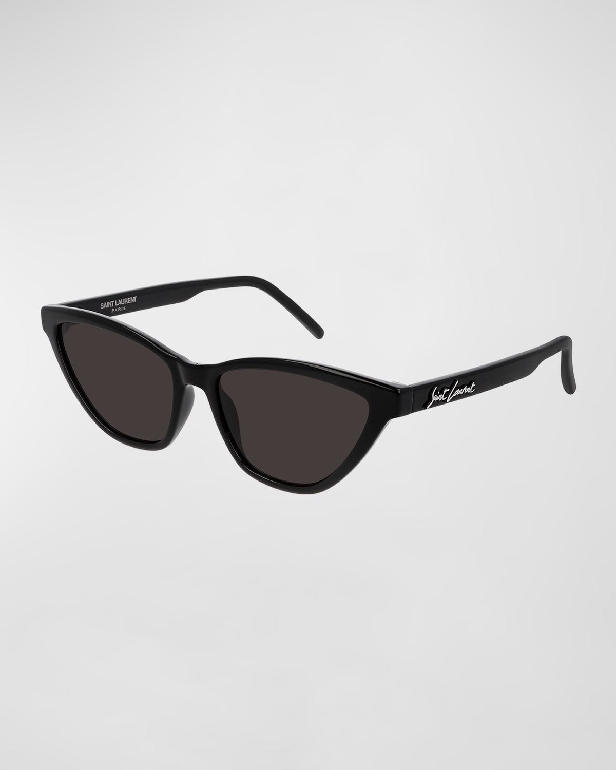 Saint Laurent Monochromatic Cat-eye Sunglasses In Black
