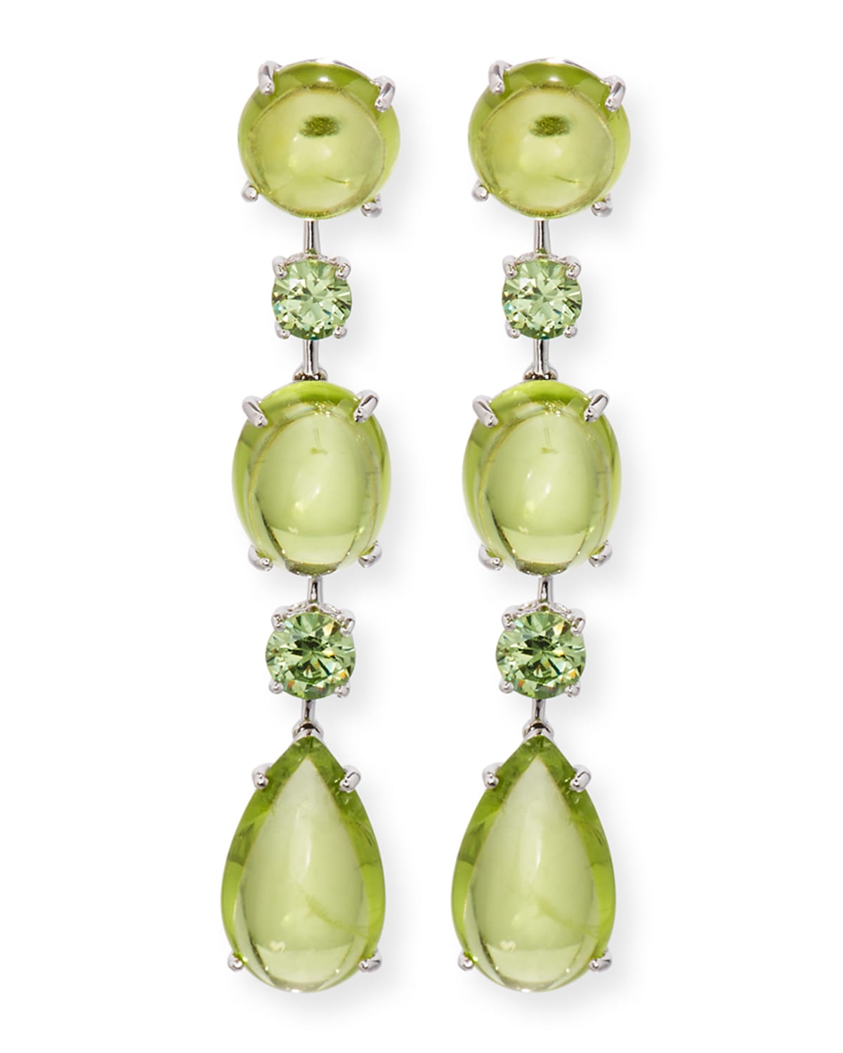 Peridot & Demantoid Garnet Drop Earrings