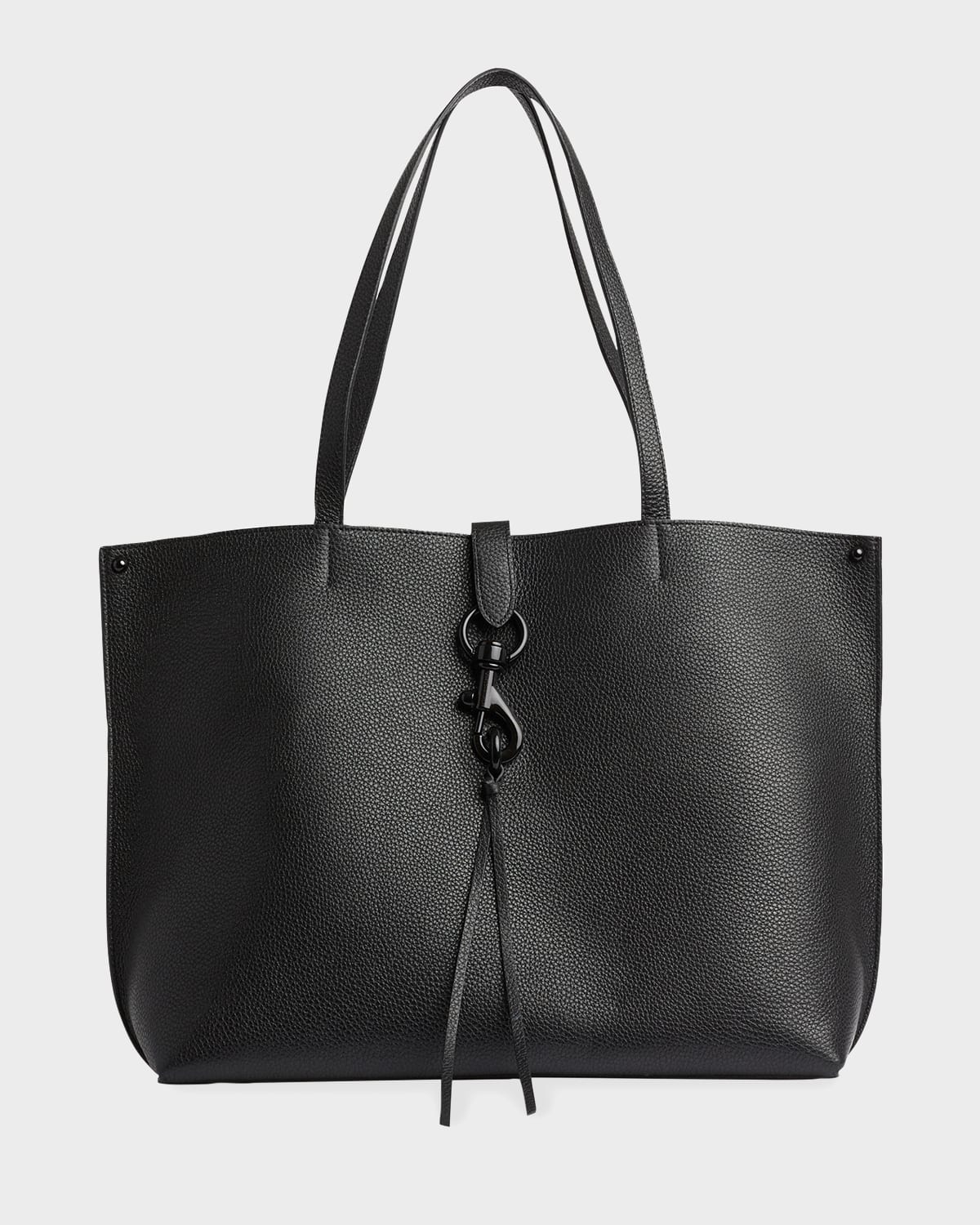 Rebecca Minkoff Megan Leather Shopper Tote Bag In Black