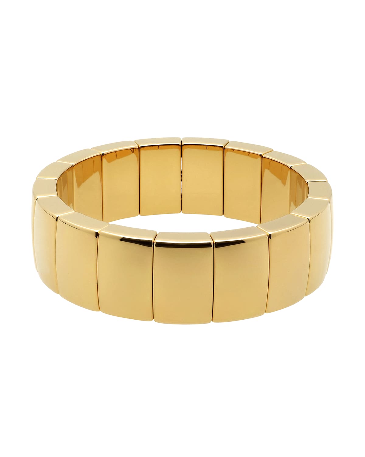 AURA 18k White Gold Overlay Stretch Bracelet
