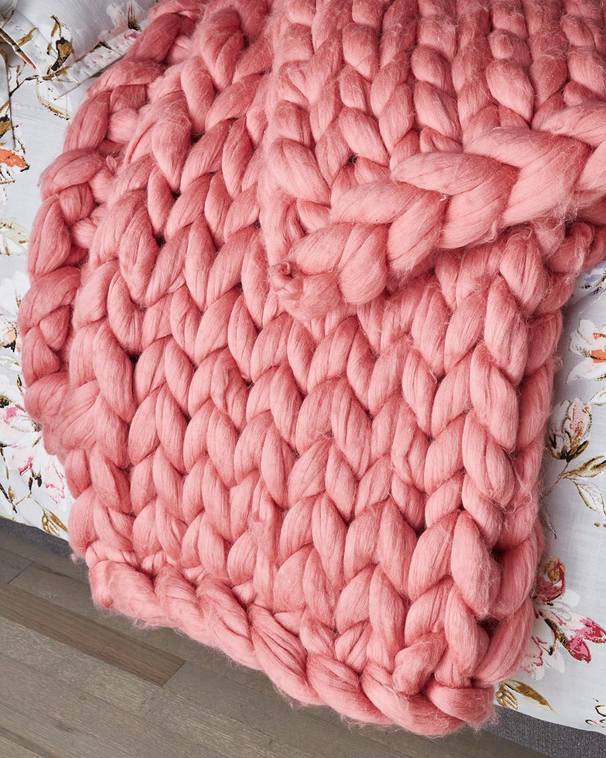 Shop Amity Home Ava Chunky Throw Blanket In Coral