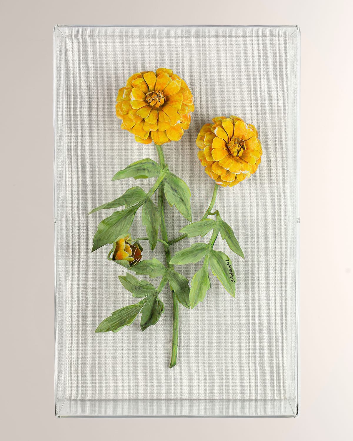 Tommy Mitchell Marigold October Birth Flower Wall Art In Orange