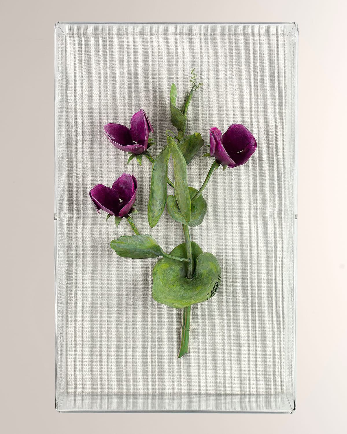 Shop Tommy Mitchell Sweet Pea April Birth Flower Wall Art In Deep Pink