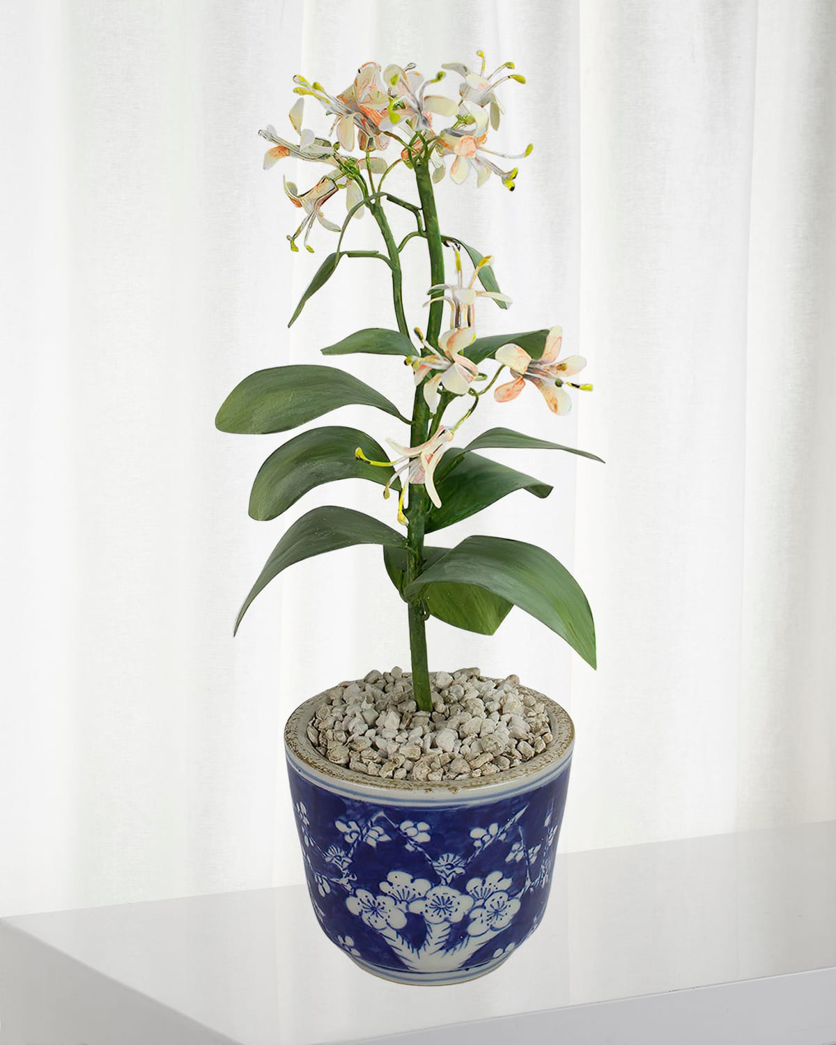 Shop Tommy Mitchell Honeysuckle June Birth Flower In Ceramic Pot In Warm White