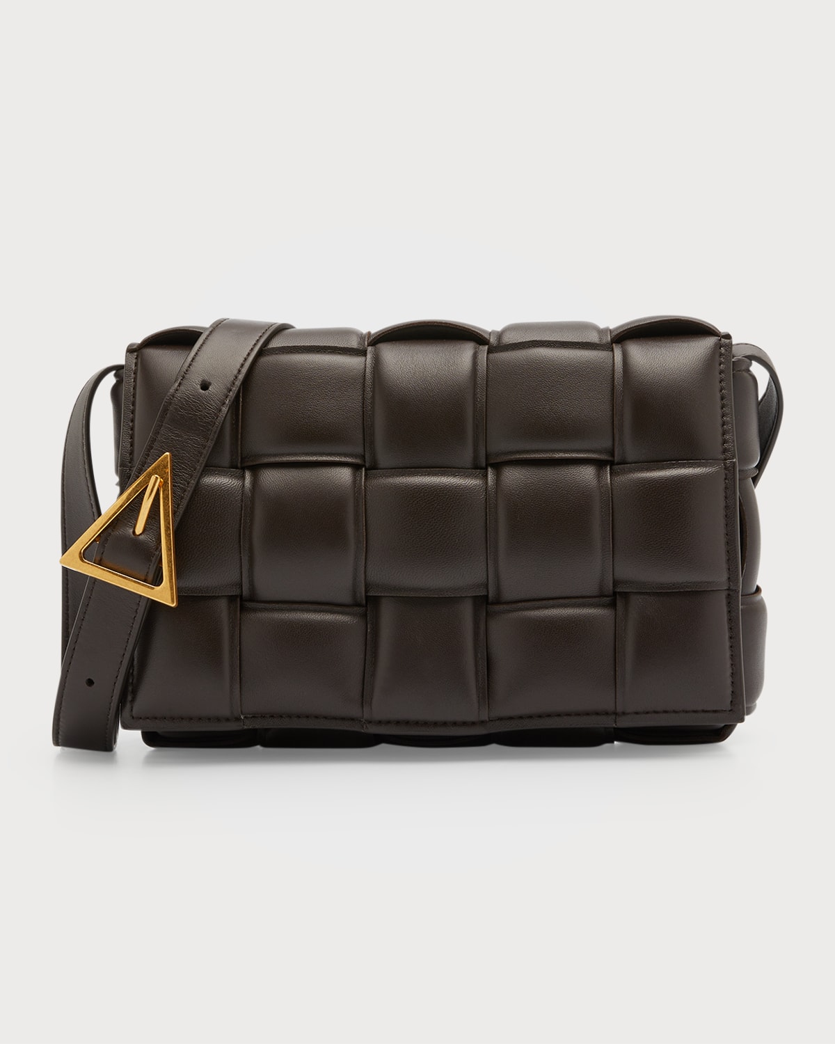 Bottega Veneta Mini Padded Cassette Intrecciato Leather Crossbody Bag In Fondant